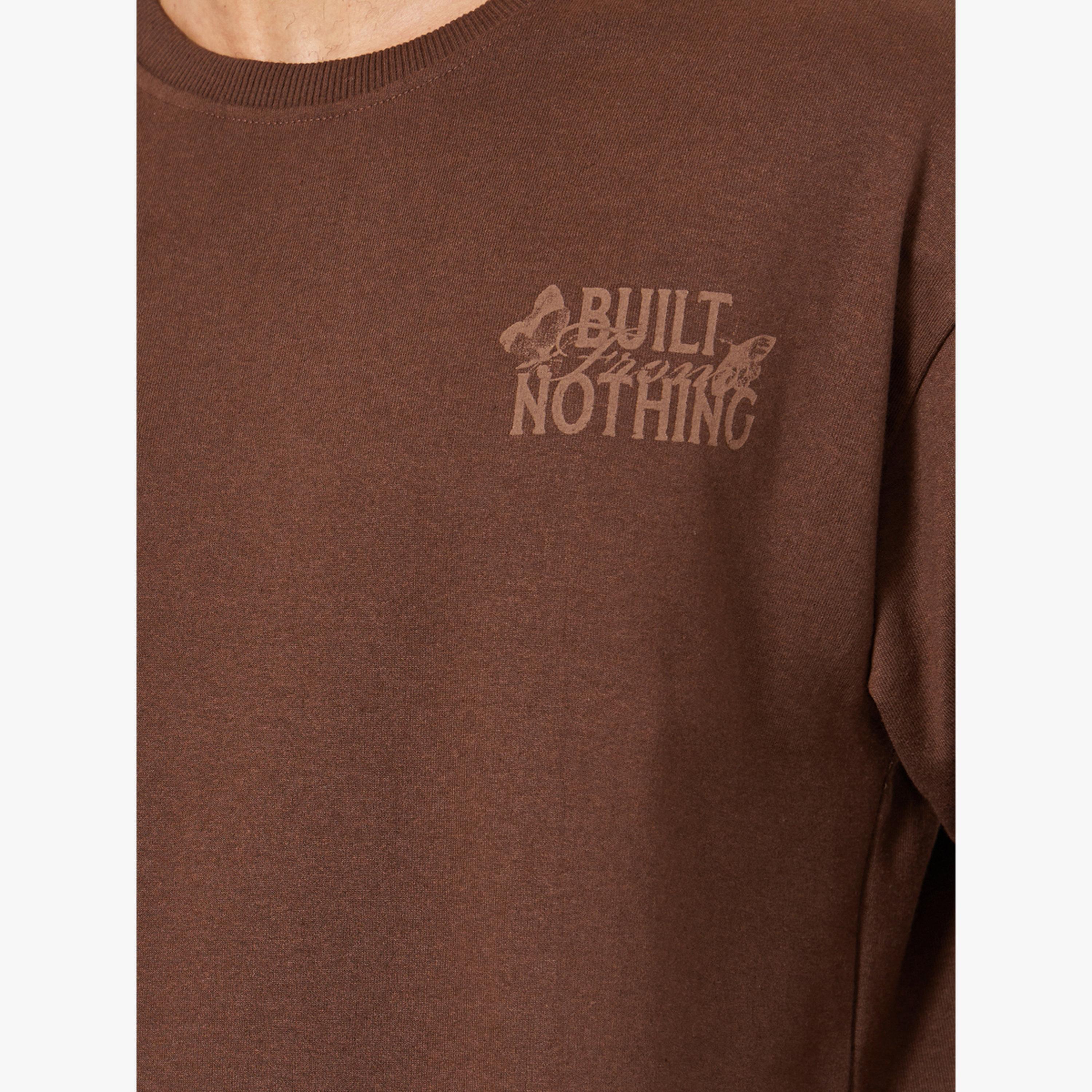 Styli Men Coffee Brown Relaxed Fit Sweatshirt and Joggers Co-Ords-men-clothing-coordsets-image-4