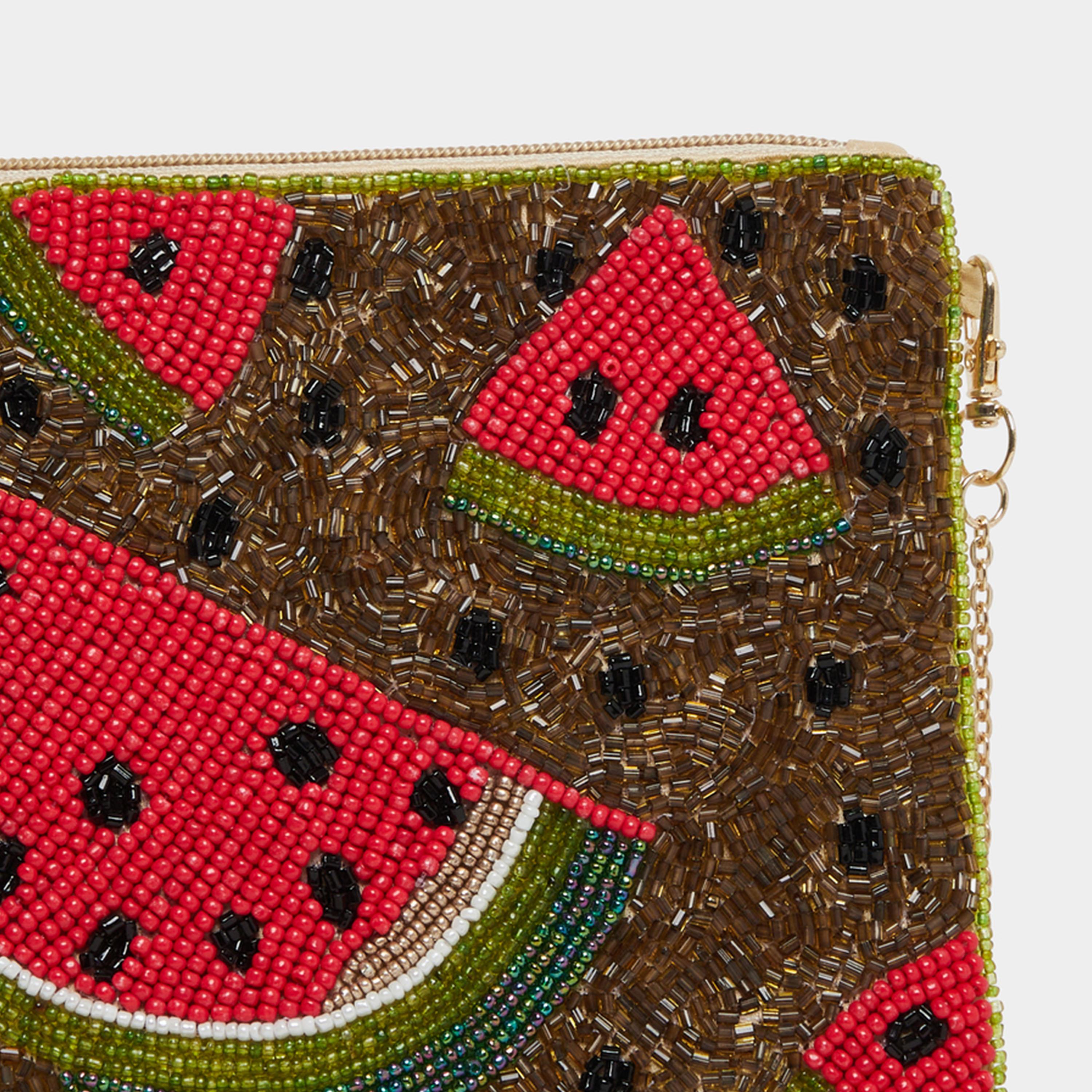 ستايلي - شنطة كلاتش على شكل بطيخة مرصعة بالخرز-women-bagsandwallets-handbags-image-4