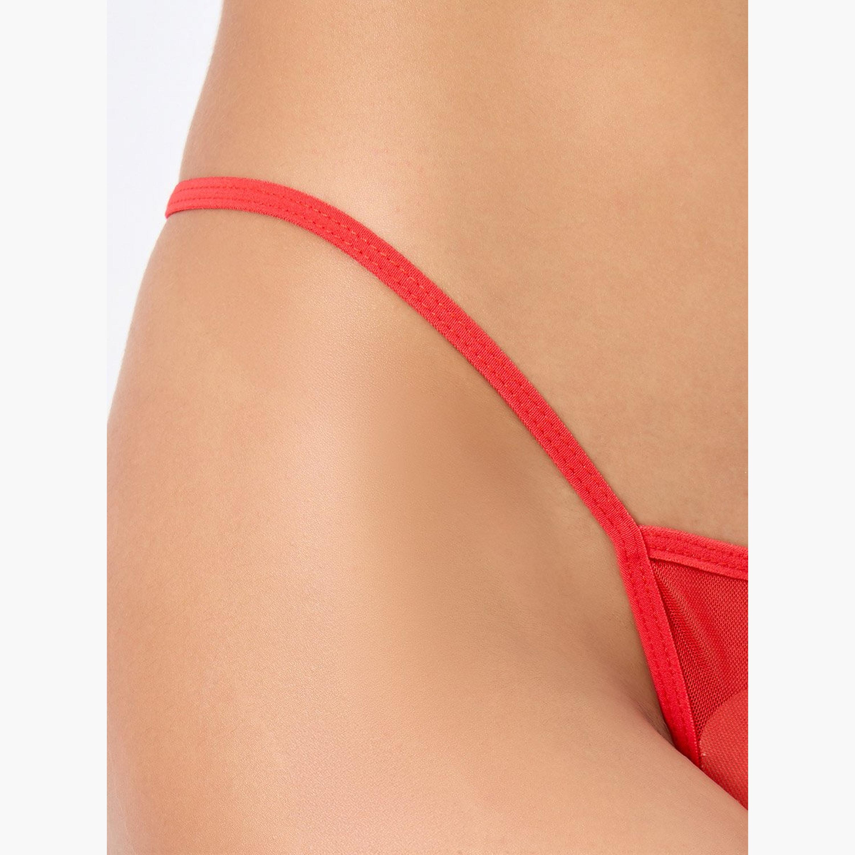 ستايلي - طقم توب مكشوف الكتفين مع تنورة بفتحة عند الفخذ مع سروال داخلي-women-clothing-lingerie-lingeriesets-image-6