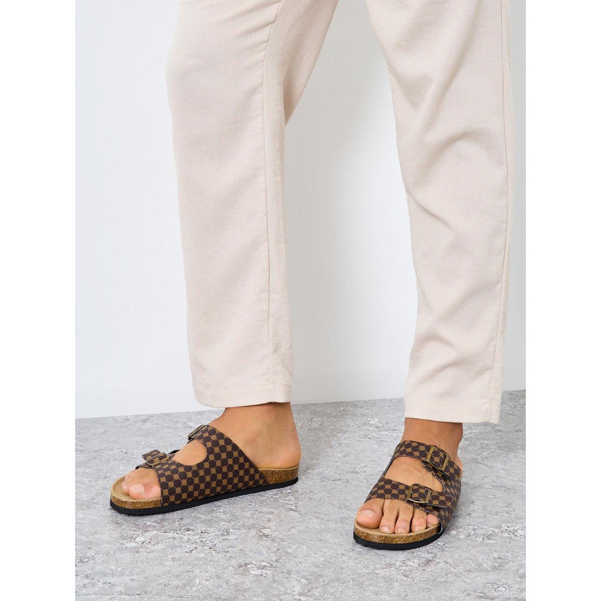 Take Two Buckle Detail Slip-On Sandals-men-shoes-flipflopsandslides-image-1