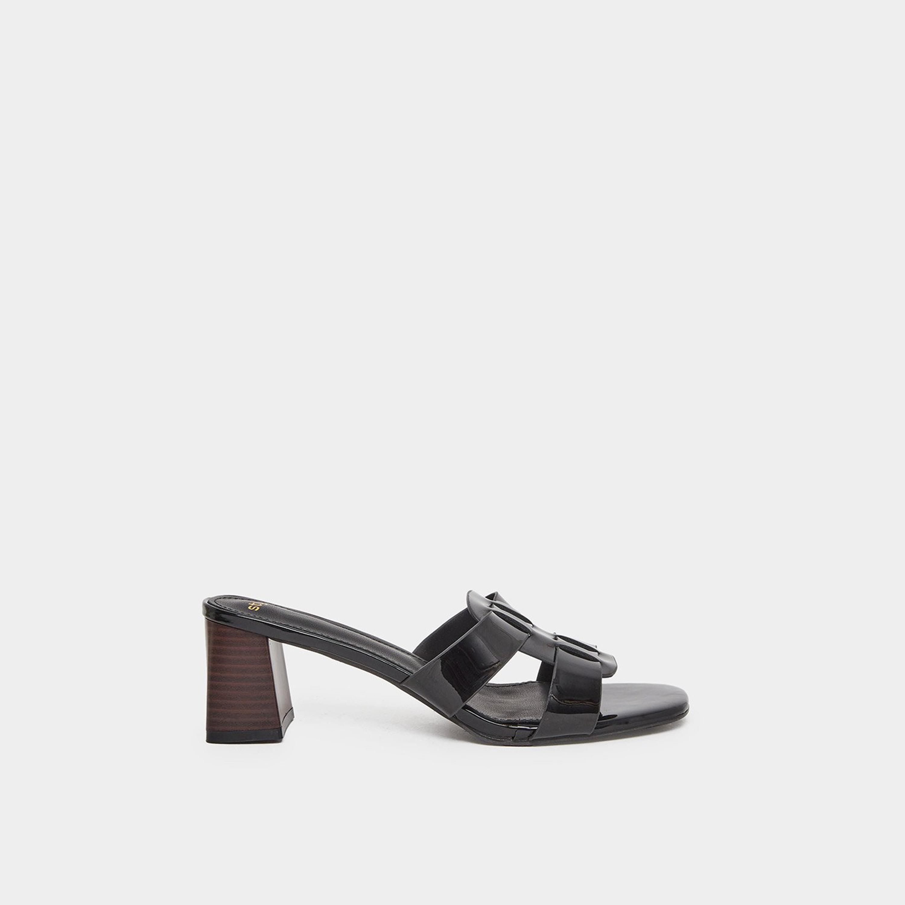 ستايلي - صندل للنساء بكعب عريض أسود-women-shoes-heels-image-3