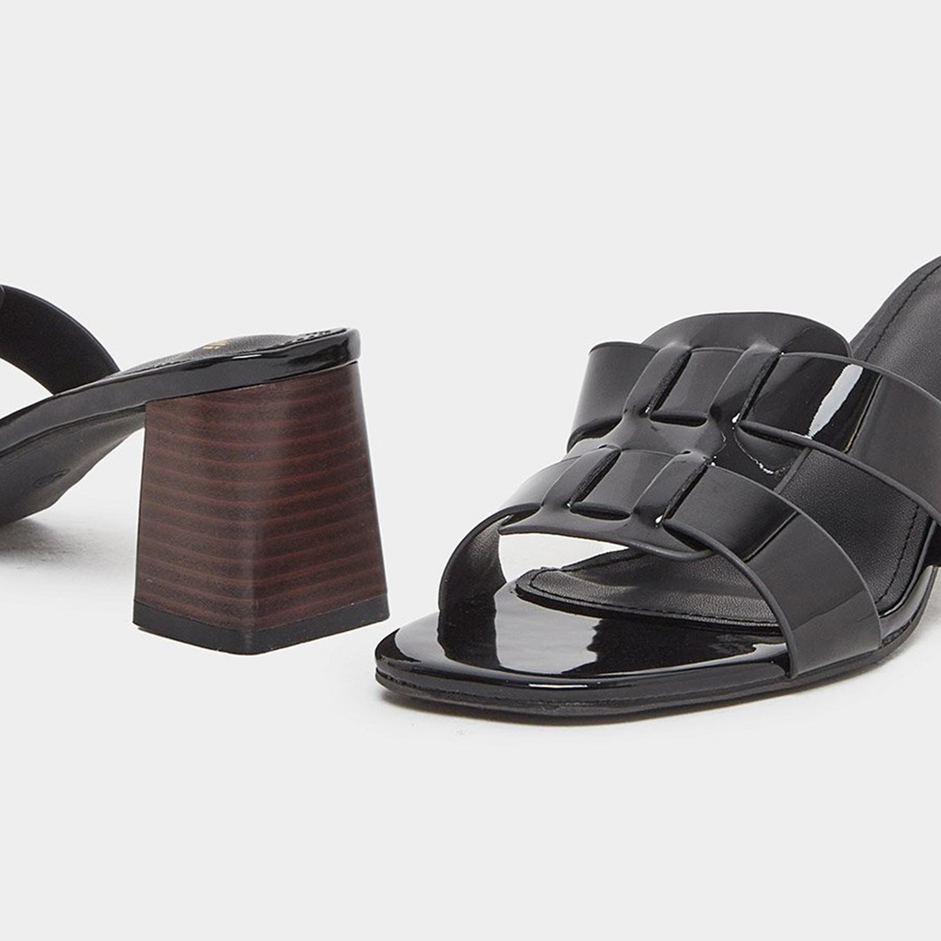 Styli Women Black Block Heel Sandals-women-shoes-heels-image-4