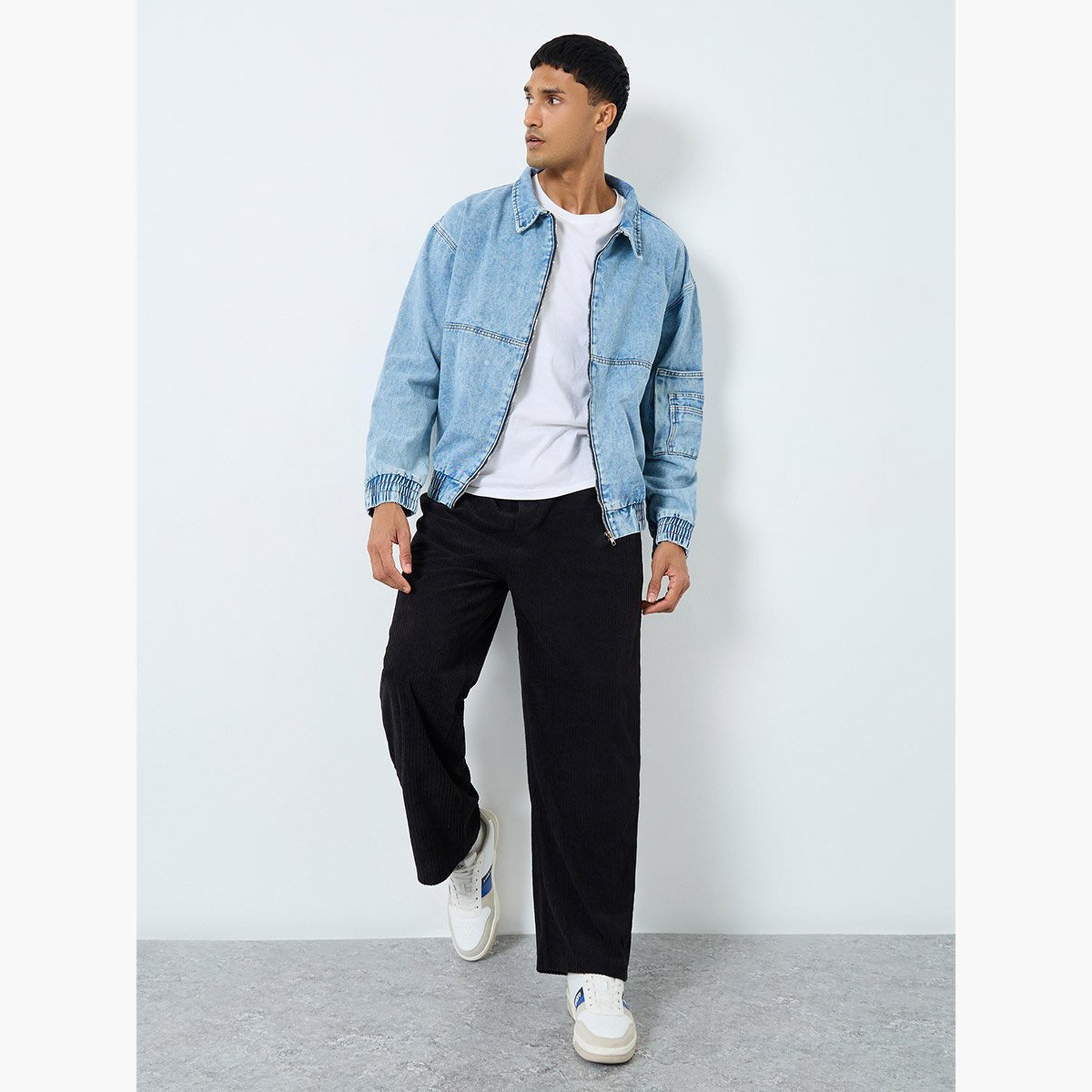Styli Men Acid Wash Denim Jacket-men-clothing-jacketsandblazers-jackets-image-2