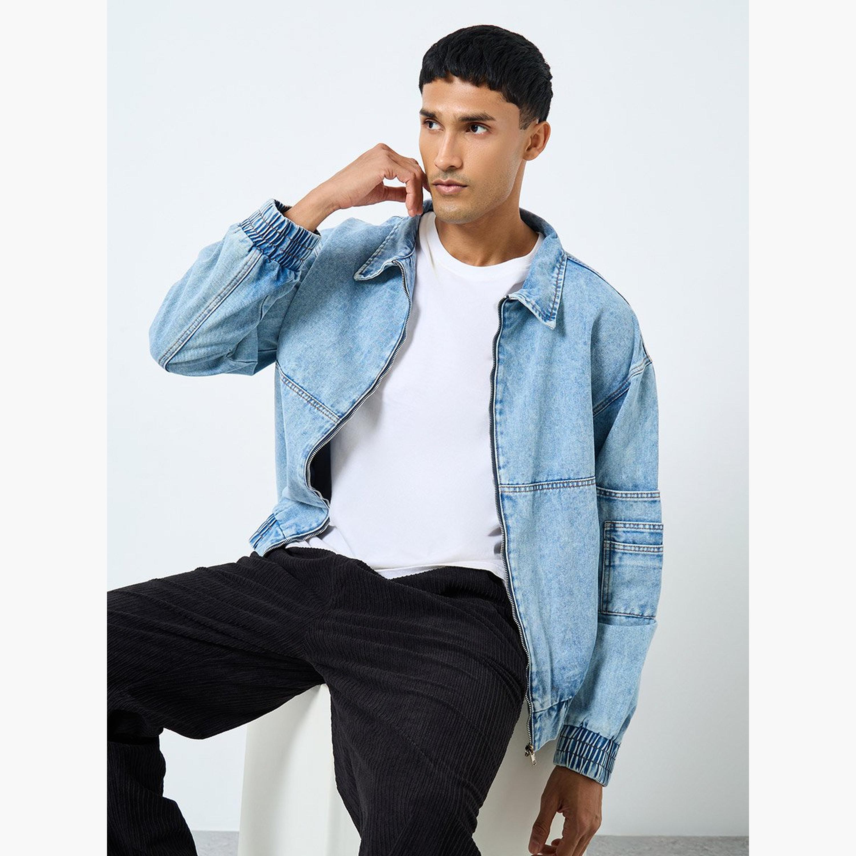 Styli Men Acid Wash Denim Jacket-men-clothing-jacketsandblazers-jackets-image-3