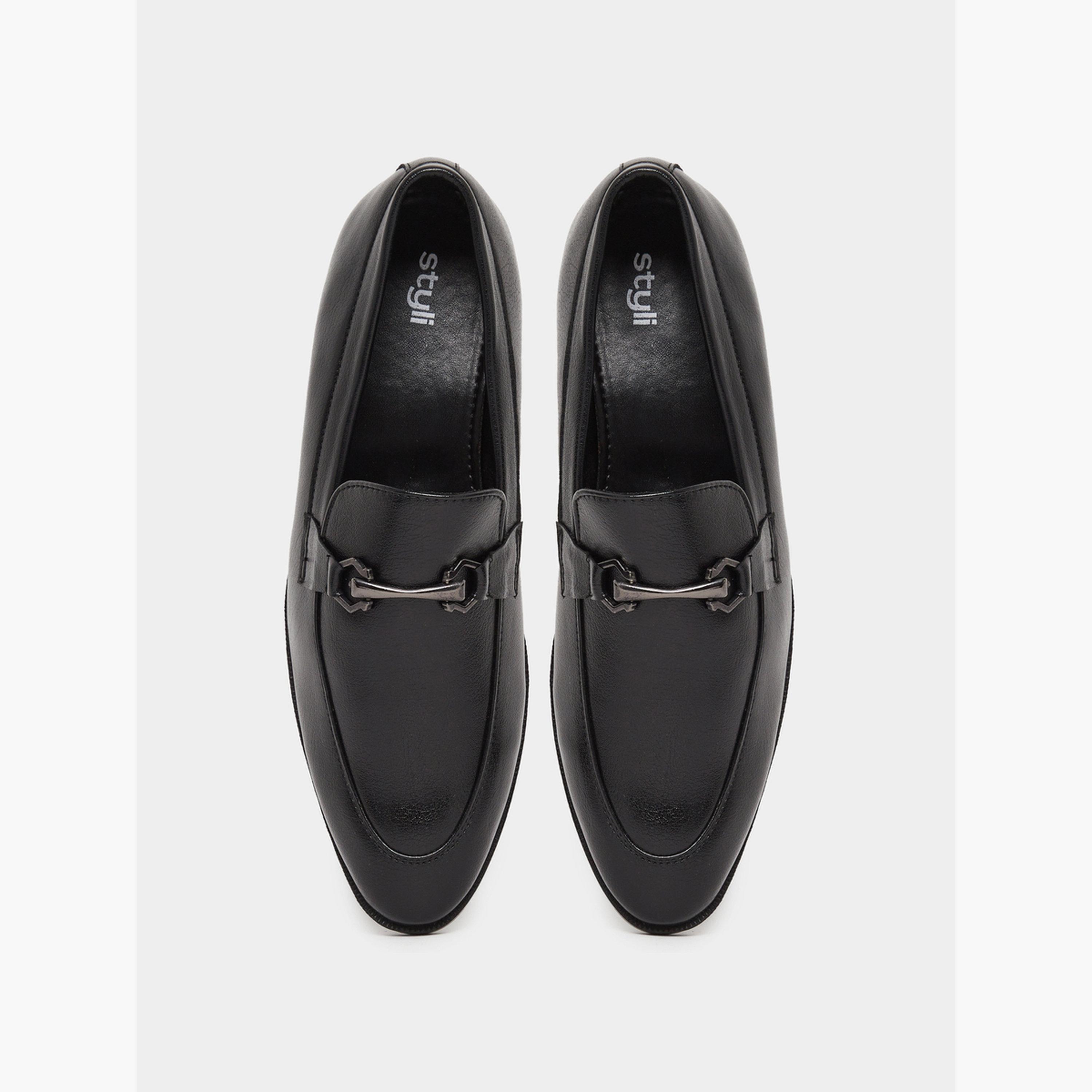 حذاء رسمي سهل الارتداء بتفاصيل معدنية-men-shoes-formalshoes-image-3