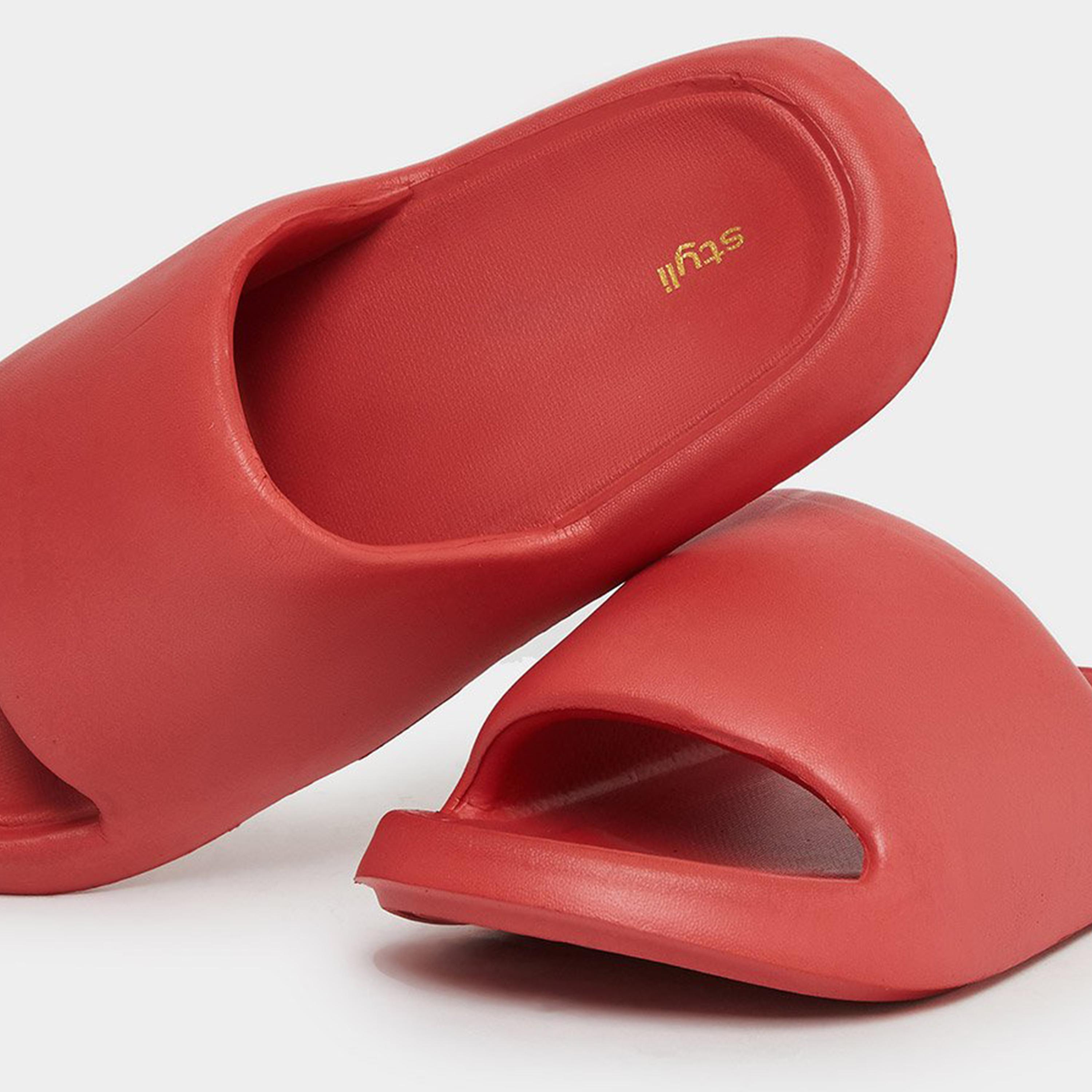 Styli Women Red Comfort Slides-women-shoes-flipflopsandslides-image-4