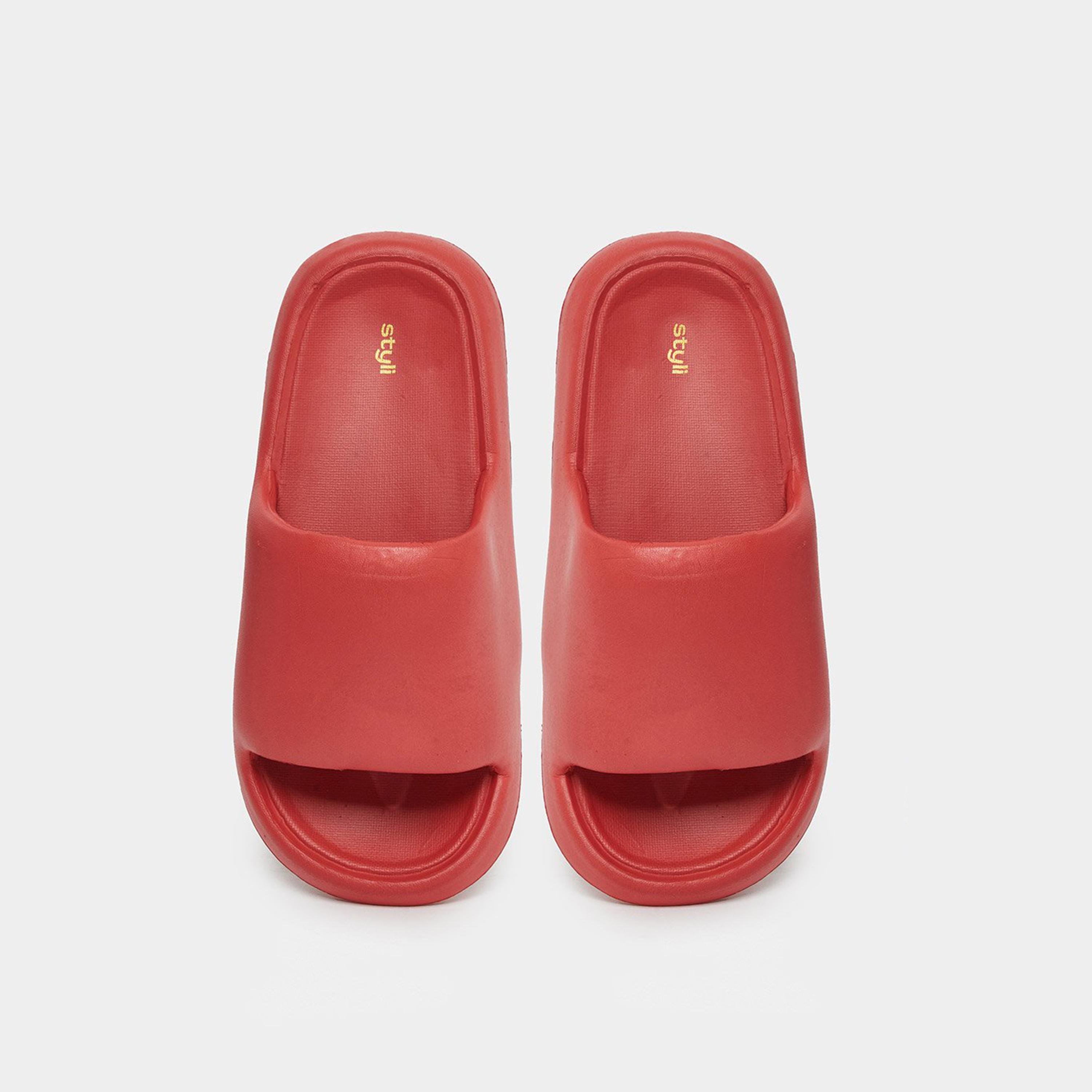 ستايلي - شبشب للنساء قصّة مريحة لون أحمر-women-shoes-flipflopsandslides-image-6