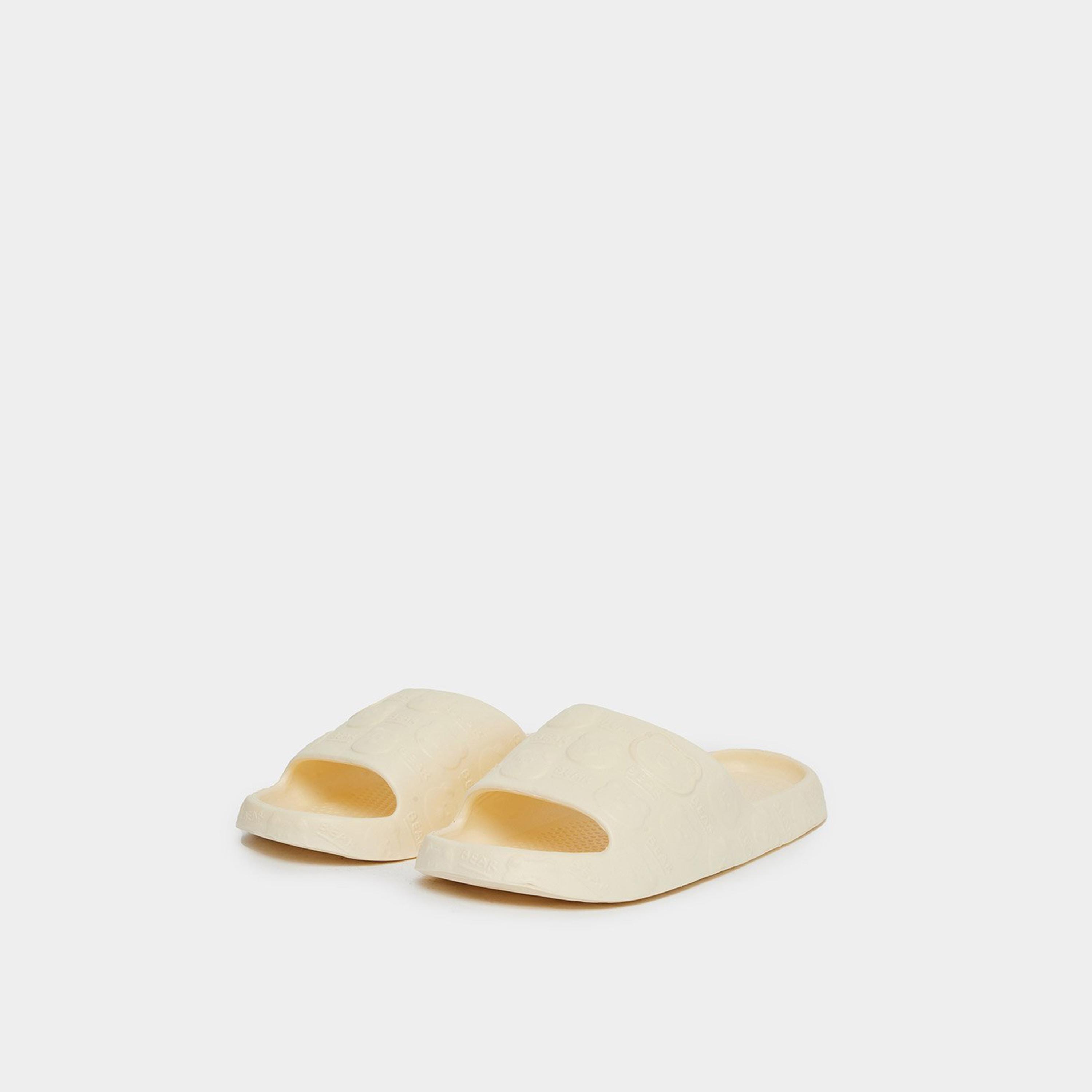 Styli Women Yellow Bear Print Slides-women-shoes-flipflopsandslides-image-1