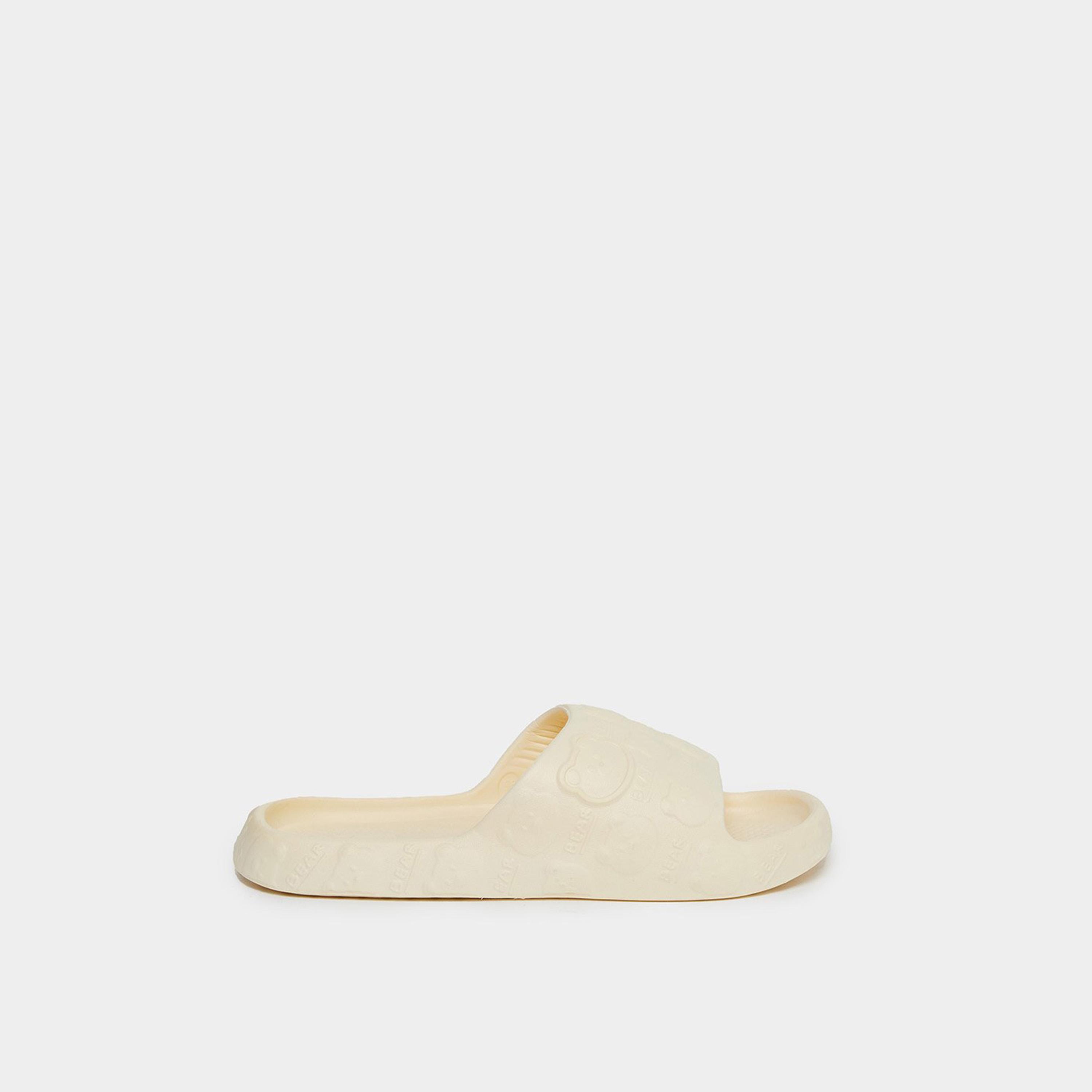 Styli Women Yellow Bear Print Slides-women-shoes-flipflopsandslides-image-2