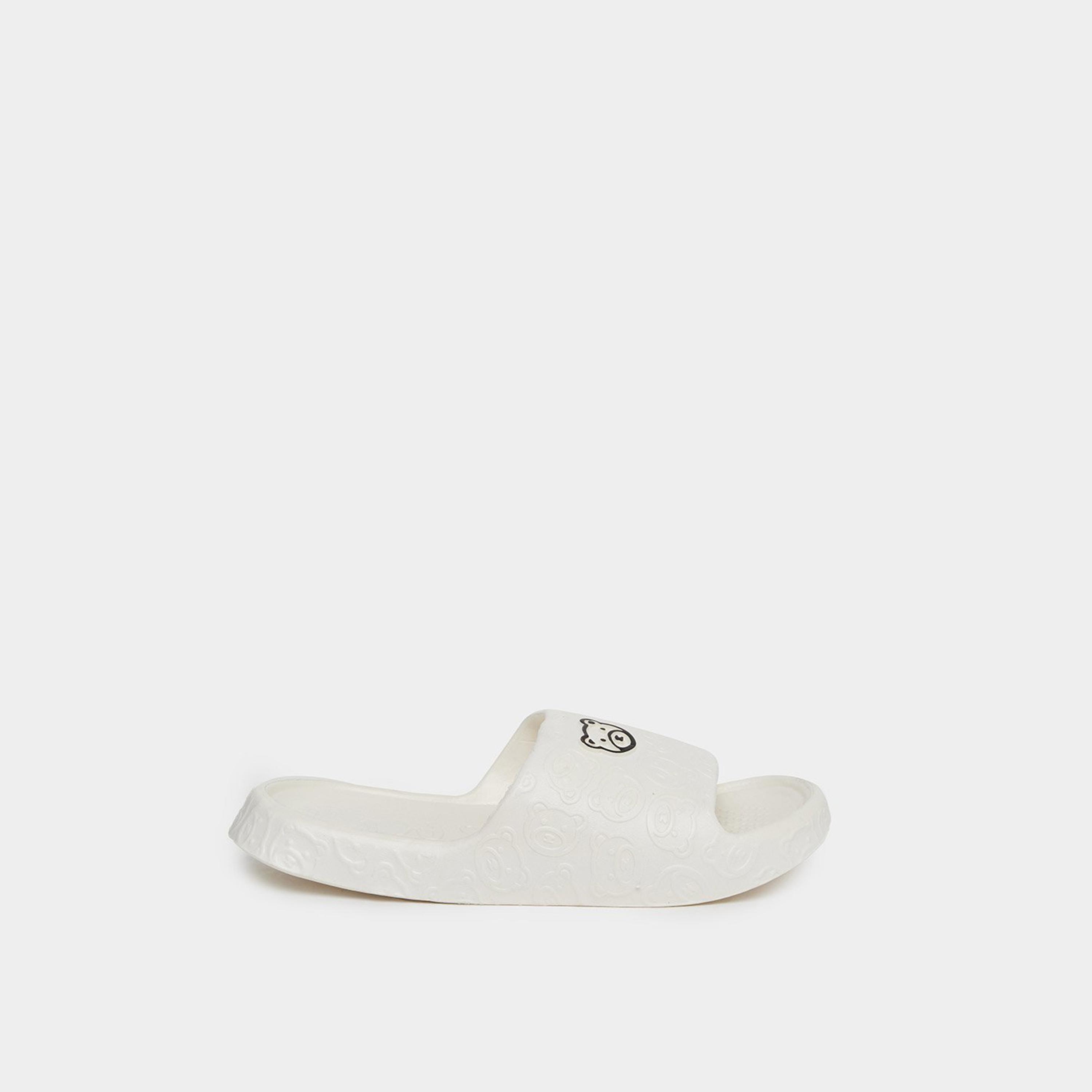 ستايلي - شبشب سهل الارتداء بطبعة دب-women-shoes-flipflopsandslides-image-2