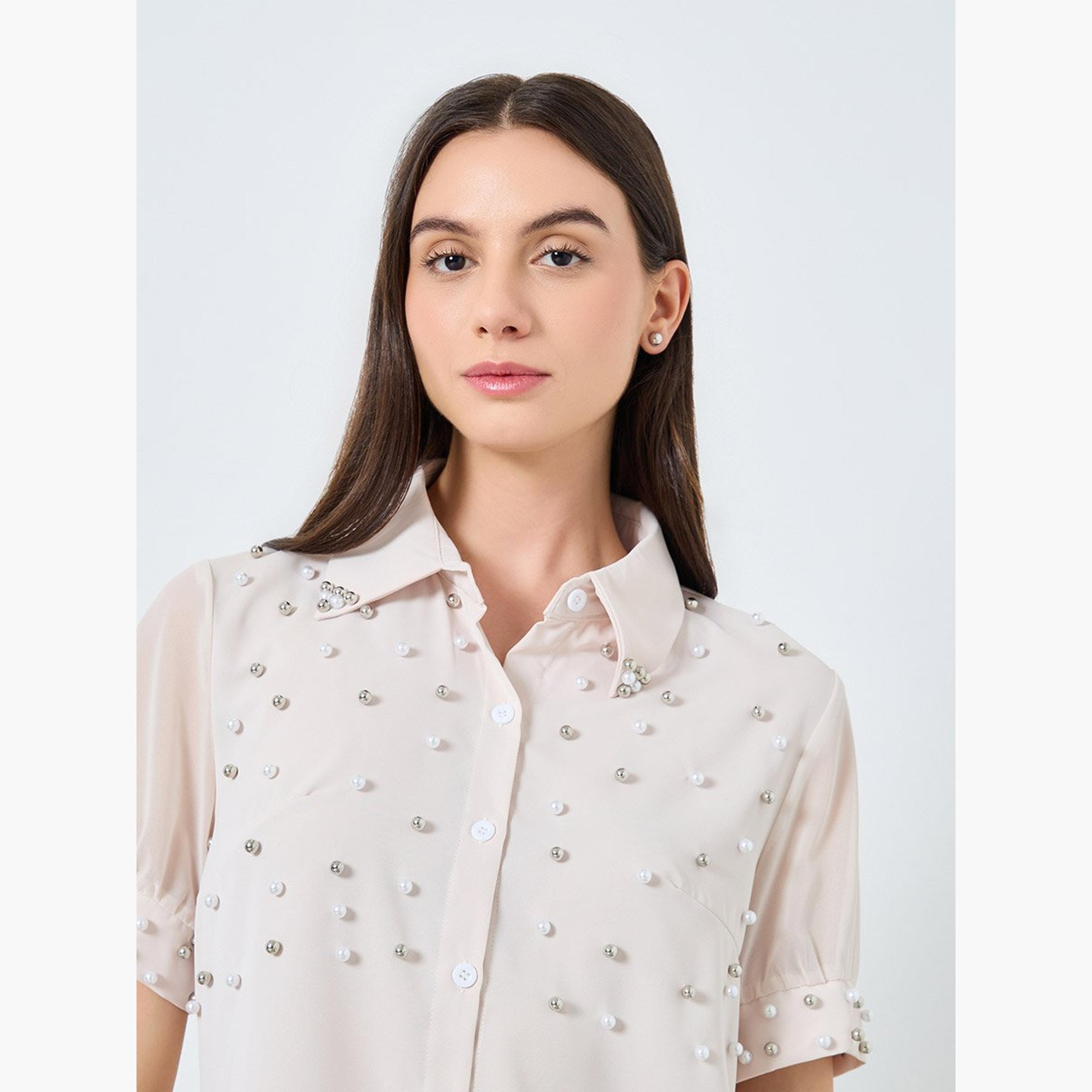 Take Two Pearl Embellished Buttoned Shirt-women-clothing-shirtsandblouses-shirts-image-3