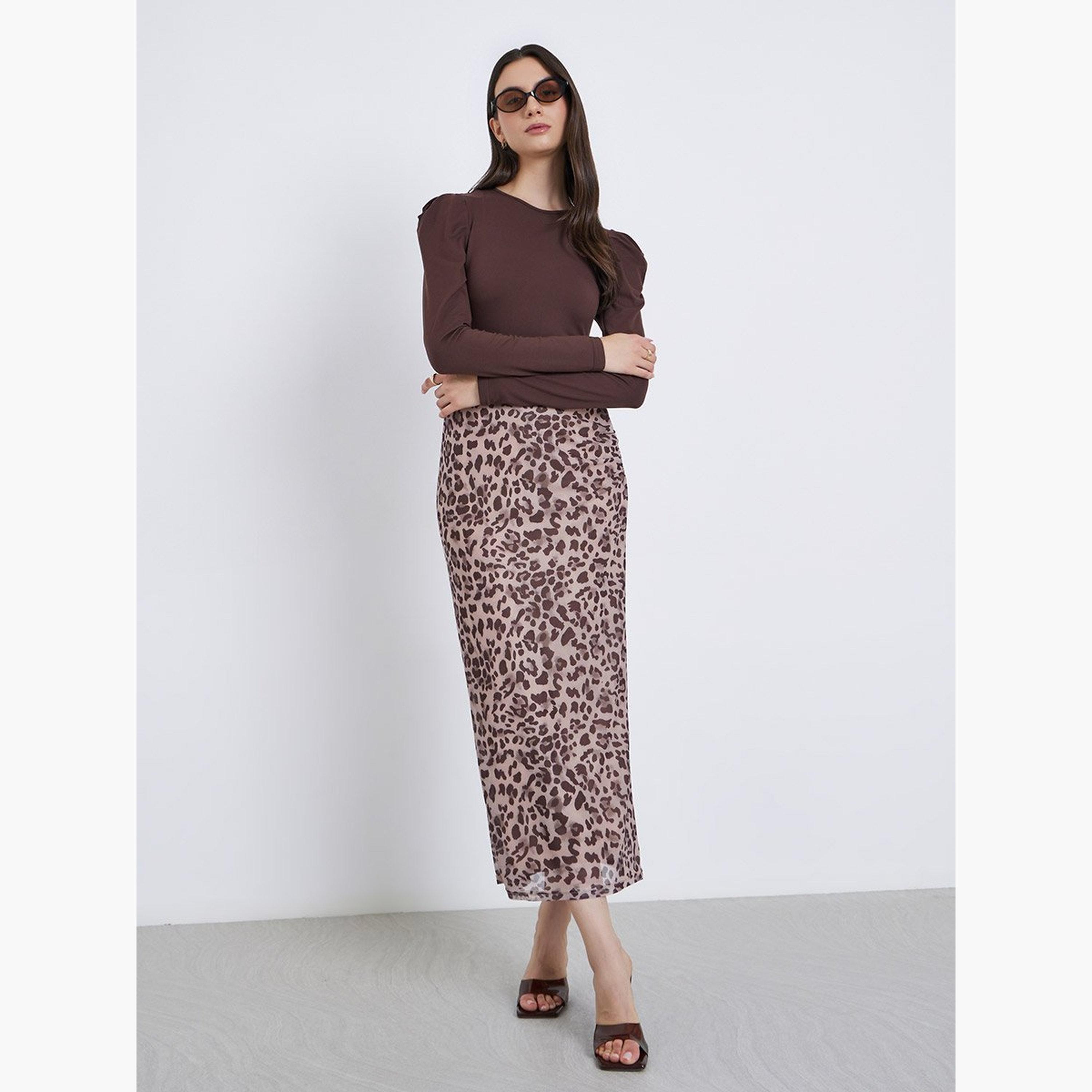 Take Two Brown Solid Puff Sleeve Knit Top-women-clothing-tshirts-image-3