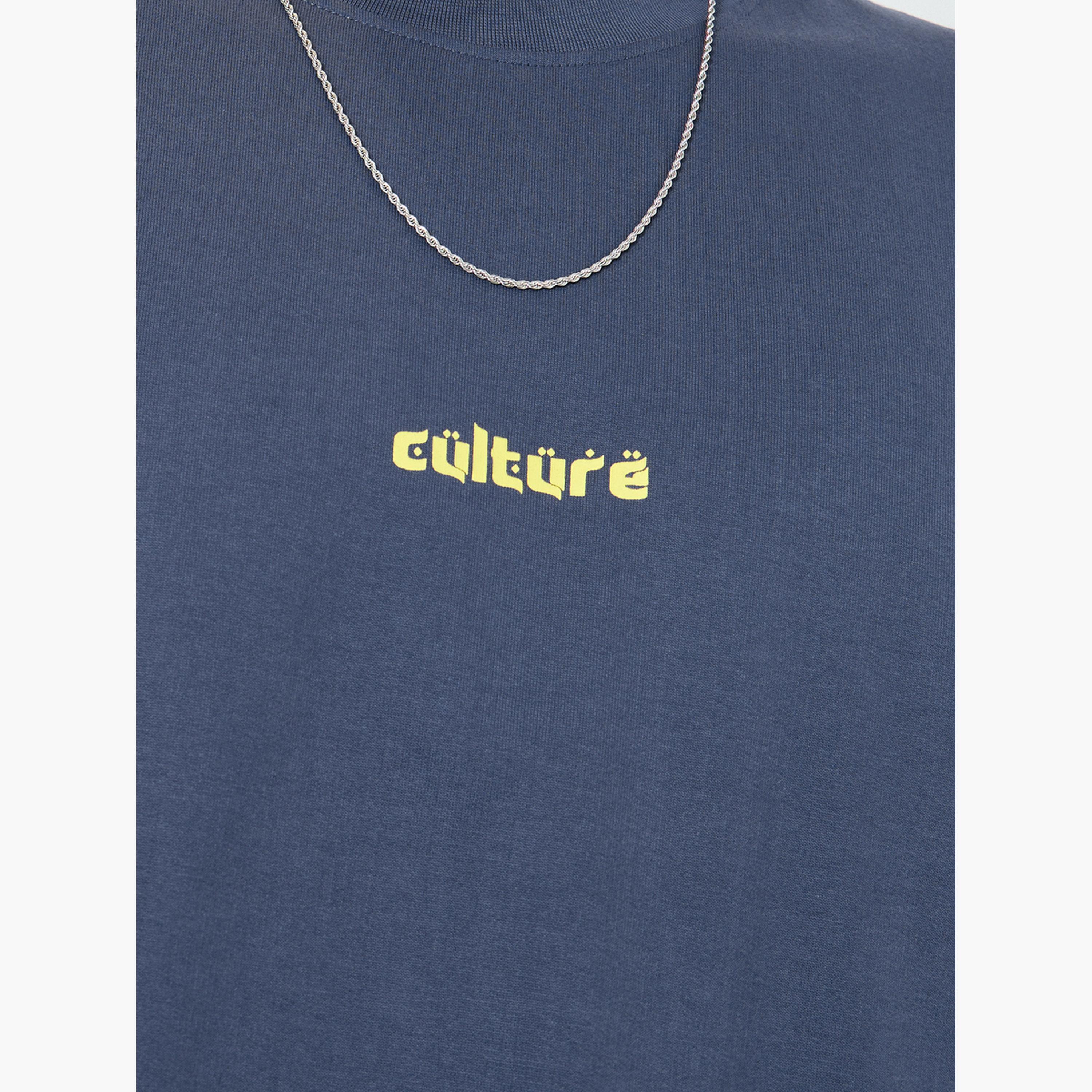 ستايلي - تي شيرت رجالي مقاس واسع برسومات غرافيكية لون أزرق داكن-men-clothing-tshirtsandpolos-tshirts-image-4
