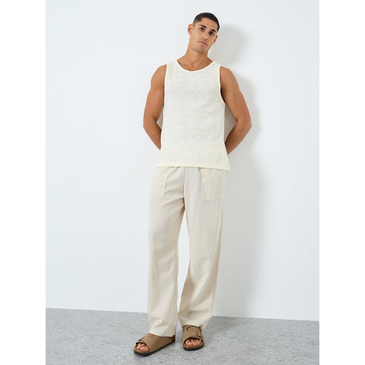 Take Two Solid Relaxed Fit Pants with Drawstring-men-clothing-bottoms-joggers-image-2