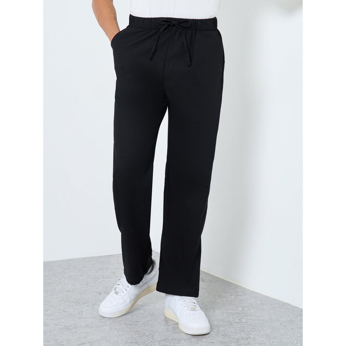Take Two Solid Relaxed Fit Pants with Drawstring-men-clothing-bottoms-joggers-image-1