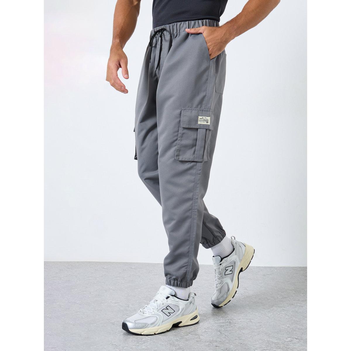 Take Two Solid Relaxed Fit Cargo Pants with Drawstring-men-clothing-bottoms-joggers-image-1