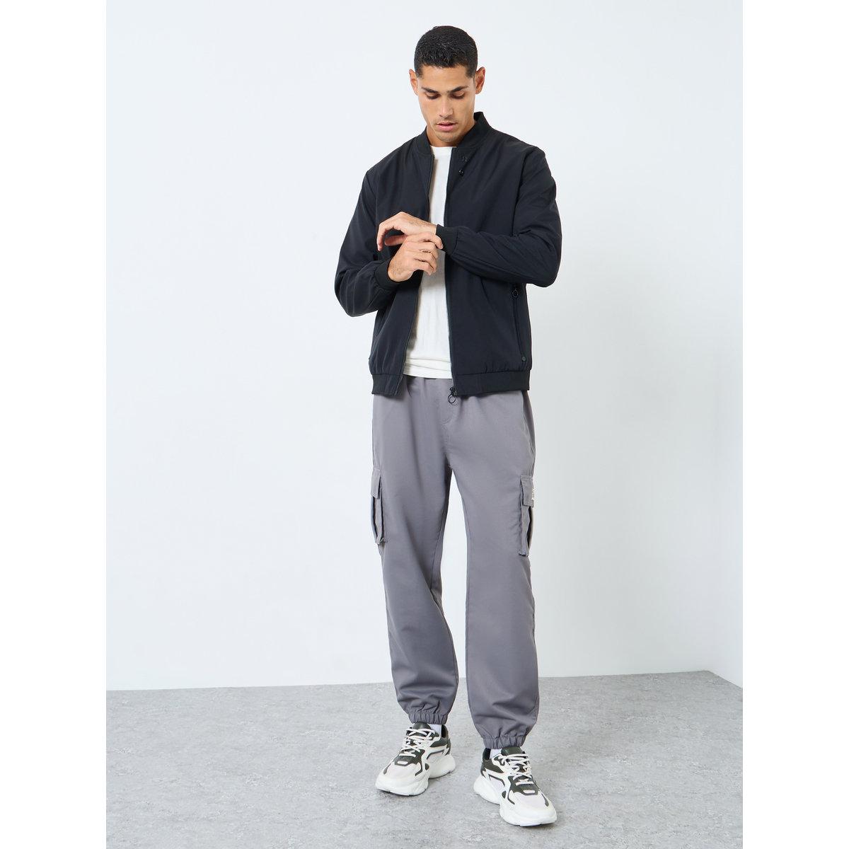 Take Two Men Black Solid Bomber Jacket-men-clothing-jacketsandblazers-jackets-image-2