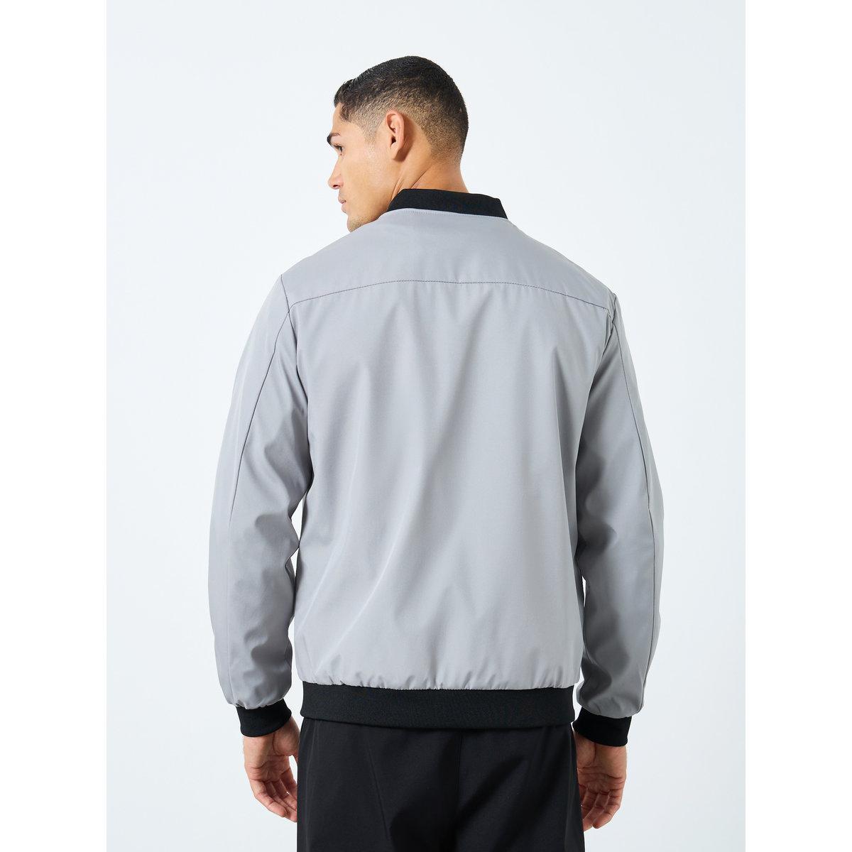 Take Two Men Grey Solid Bomber Jacket-men-clothing-jacketsandblazers-jackets-image-5