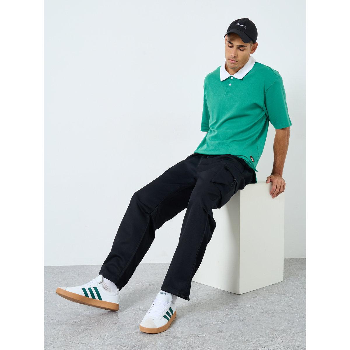 Take Two Solid Wide Leg Cargo Pants-men-clothing-bottoms-joggers-image-2