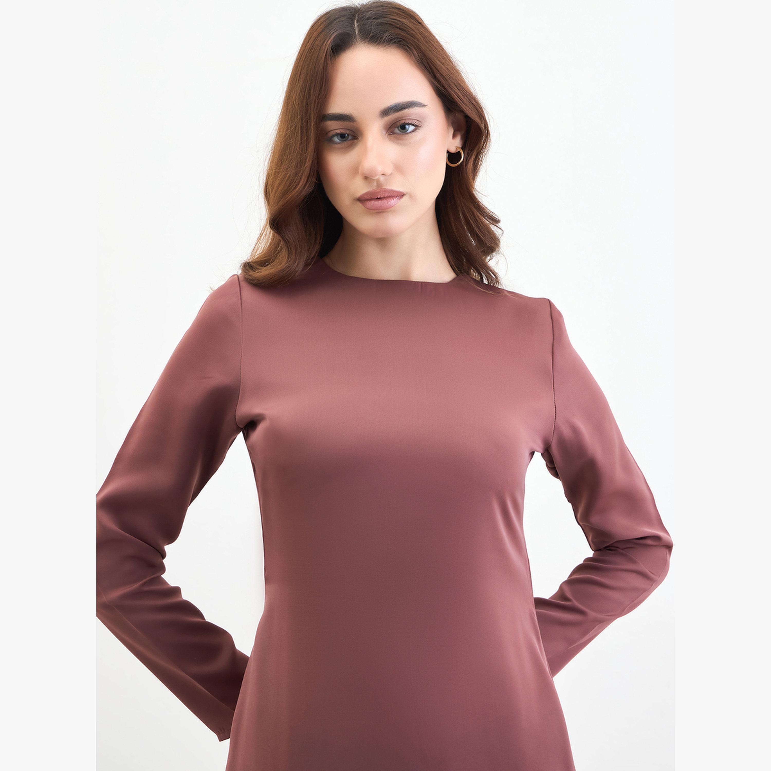 قميص نوم بحافة واسعة كشكش وأكمام طويلة-women-clothing-dresses-image-5