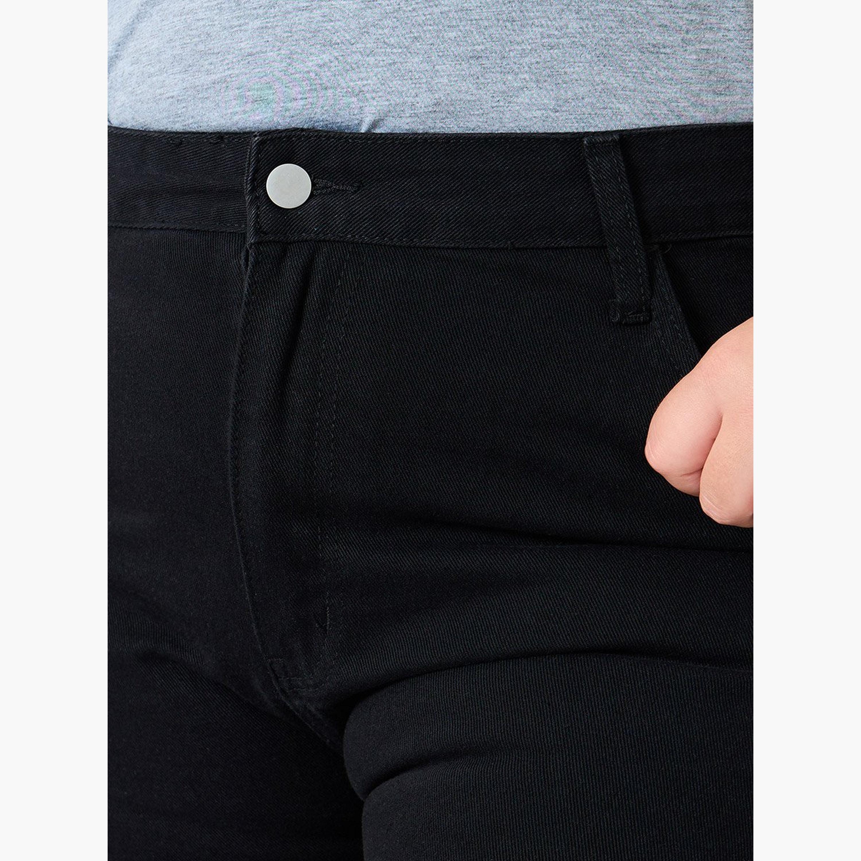 ستايلي - بنطال جينز أسود مستقيم الساق-women-clothing-bottoms-jeans-image-3