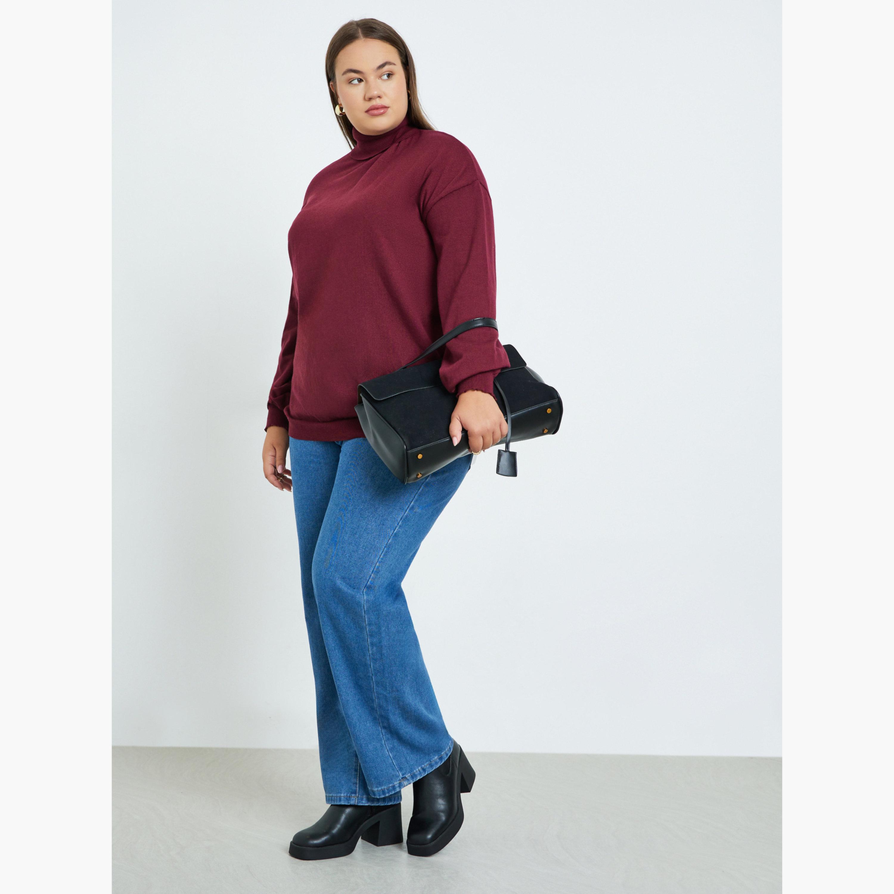 Styli Plus Blue Straight Leg Jeans-women-clothing-bottoms-jeans-image-2