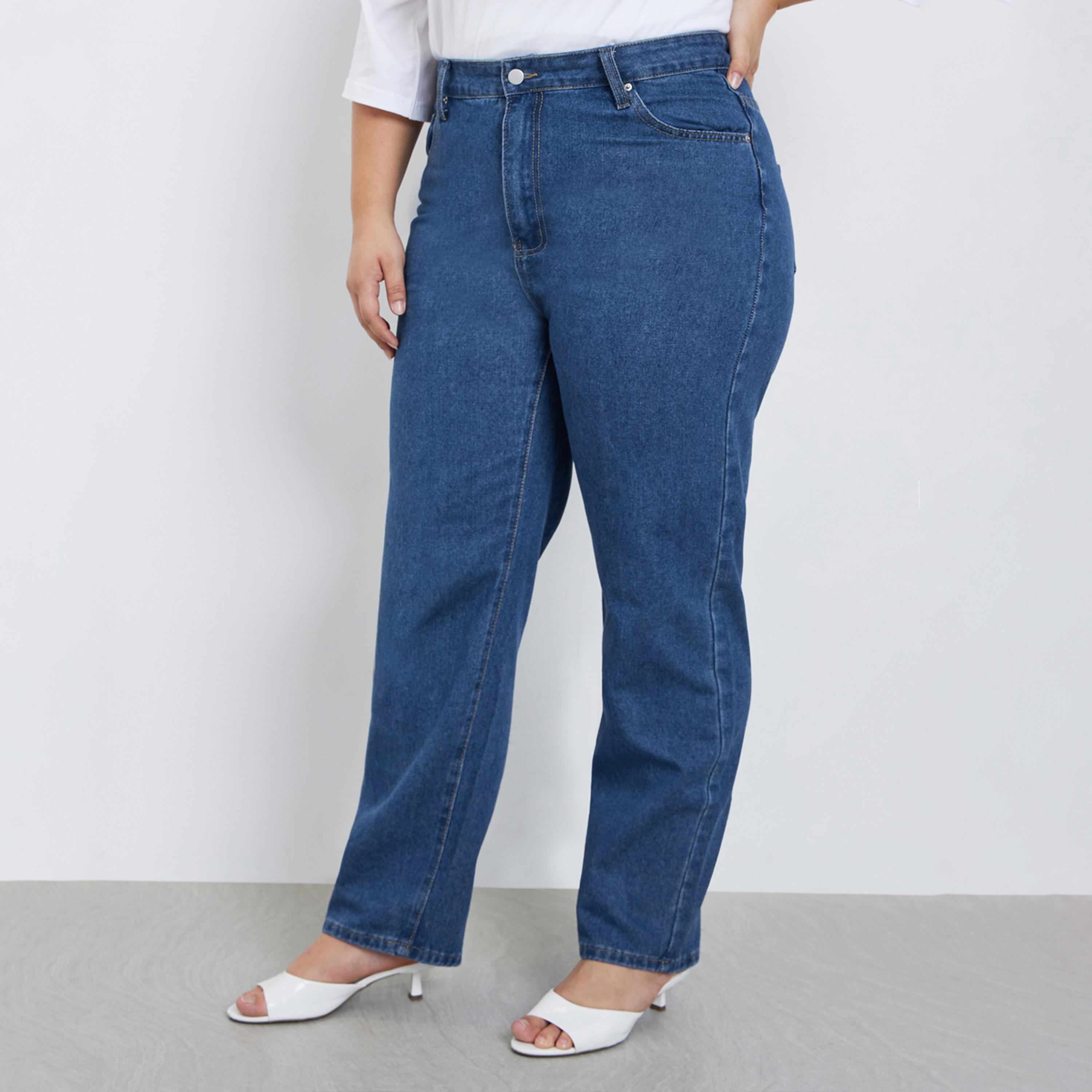 Styli Women Plus Size High Rise Mom Jeans-women-clothing-bottoms-jeans-image-1