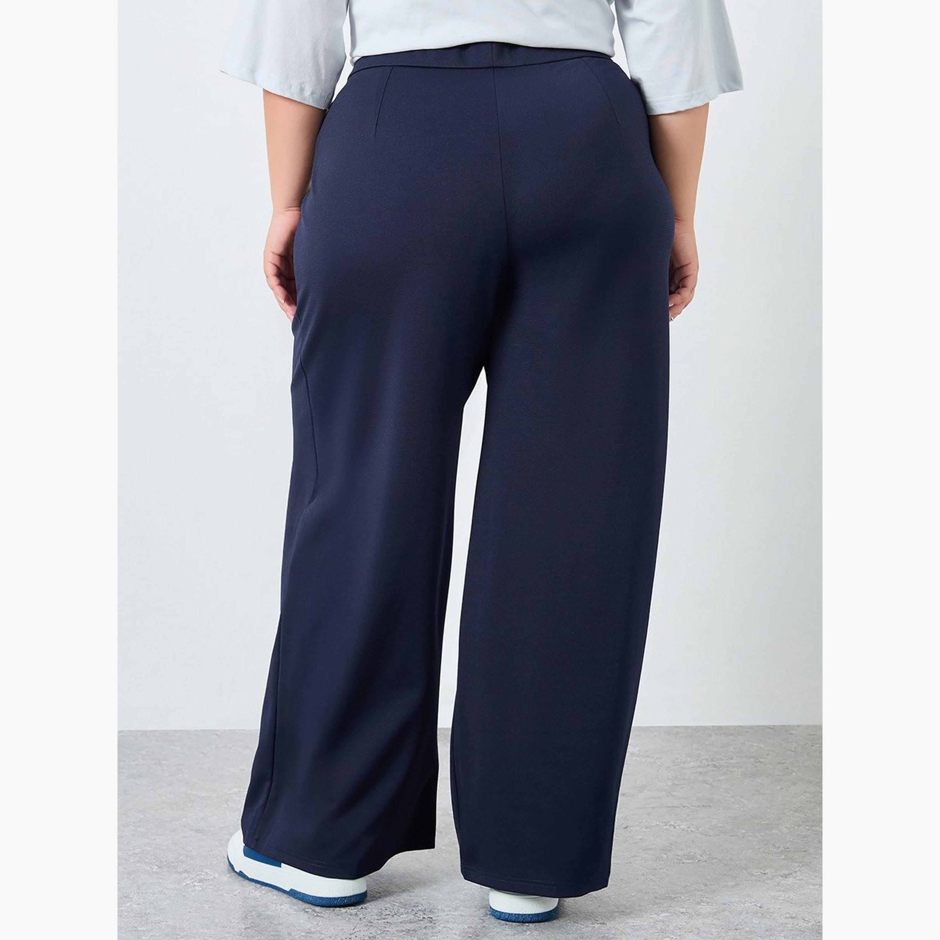 ستايلي - بنطال واسع الساق مقاس كبير-women-clothing-bottoms-trousers-image-4