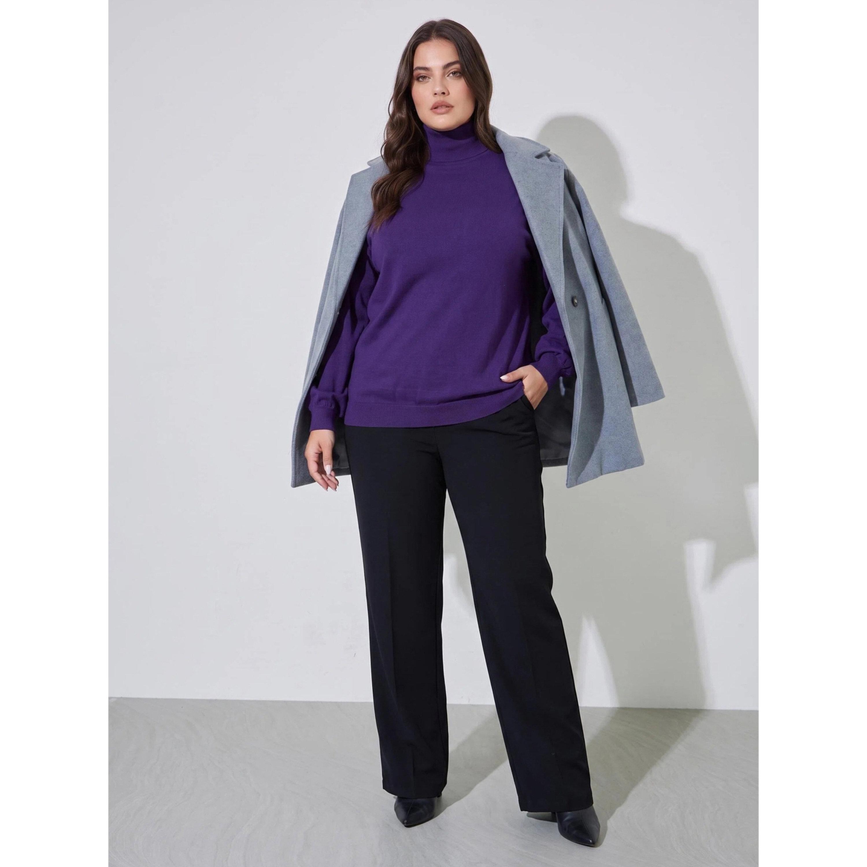 سويتر بمقاس كبير وياقة عالية أرجواني-women-winterwear-cardigansandjumpers-jumpers-image-2
