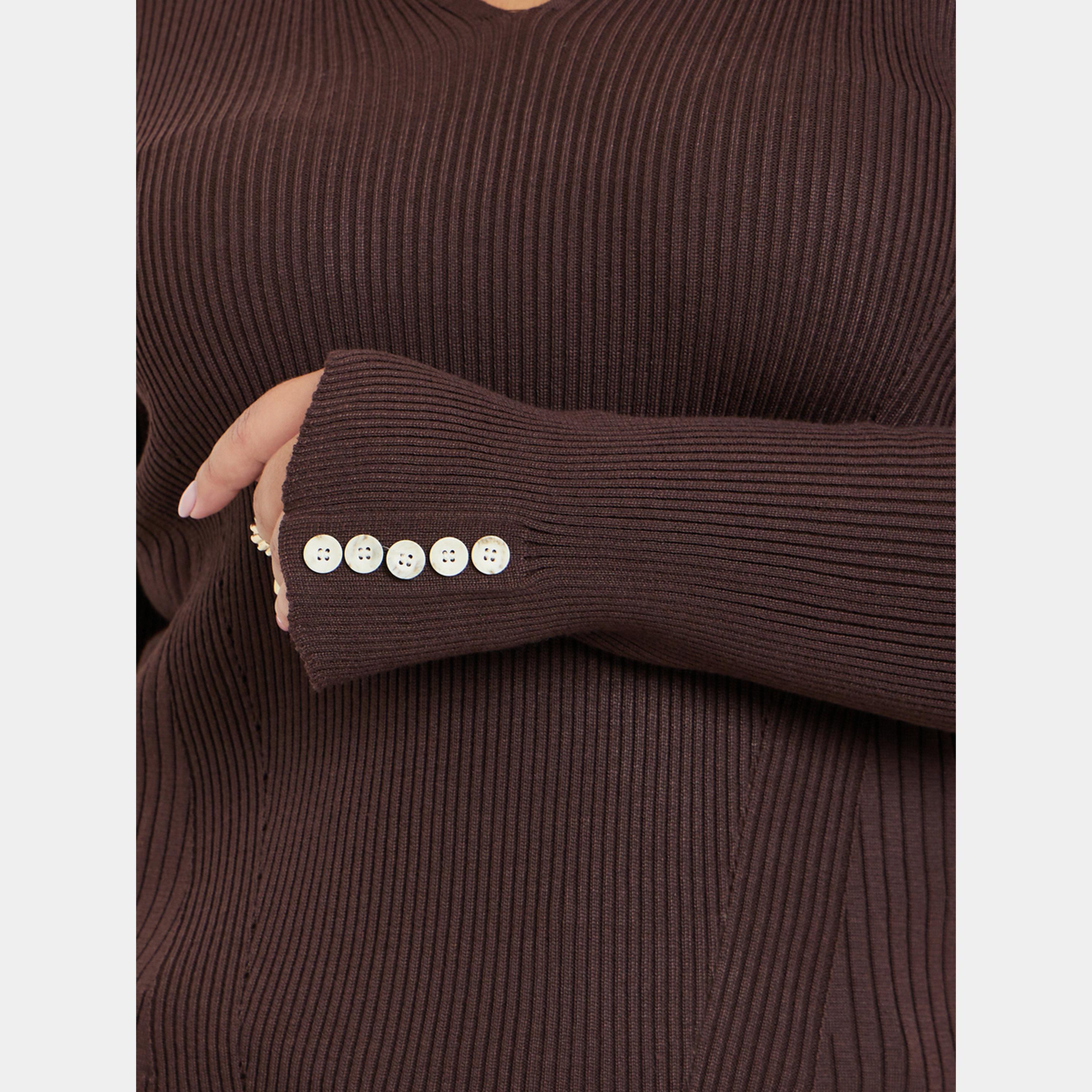 Styli Plus Size Brown Knitted Sweater-women-clothing-cardigansandjumpers-jumpers-image-3