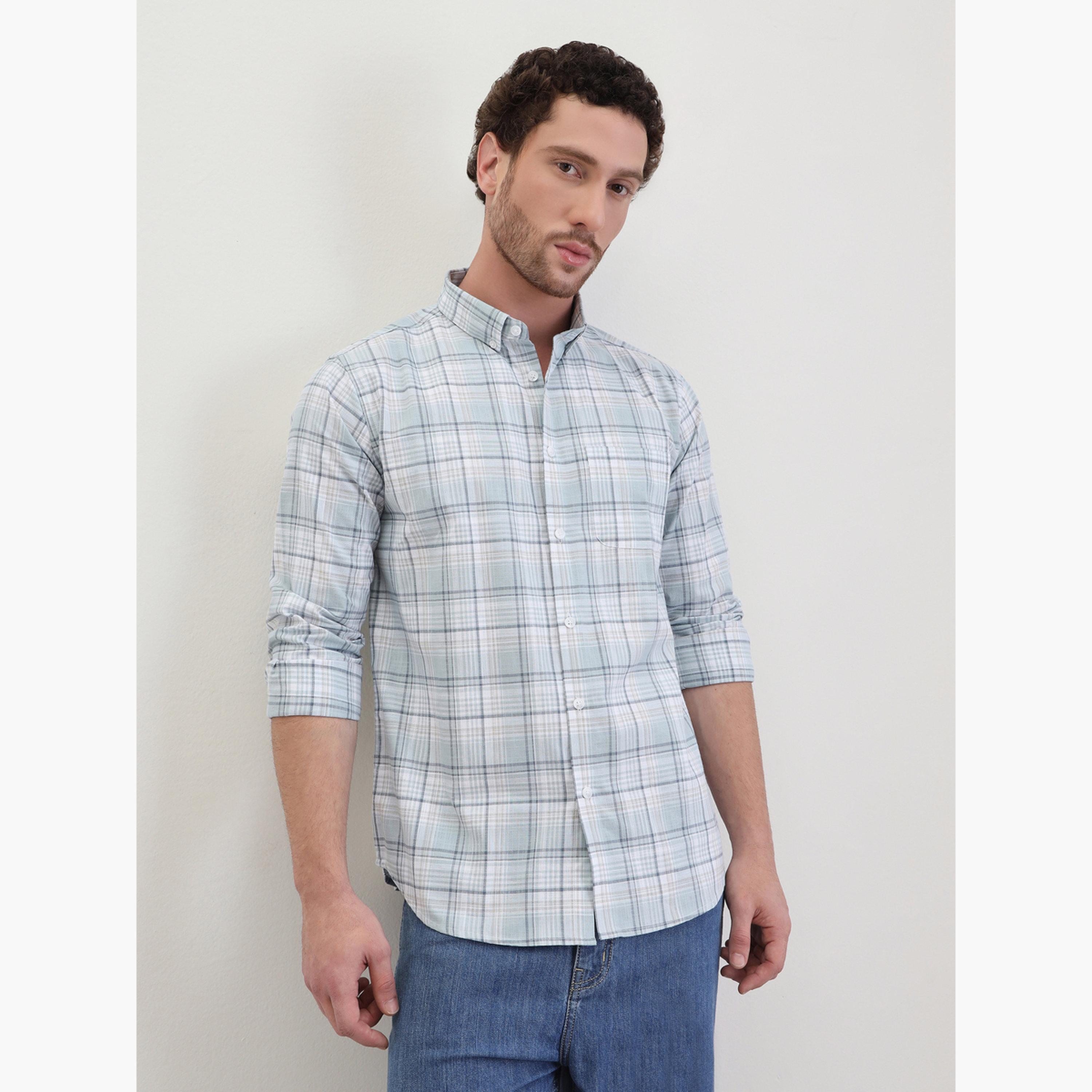 Styli Men Checked Regular Fit Long Sleeve Shirt-men-clothing-shirts-image-4