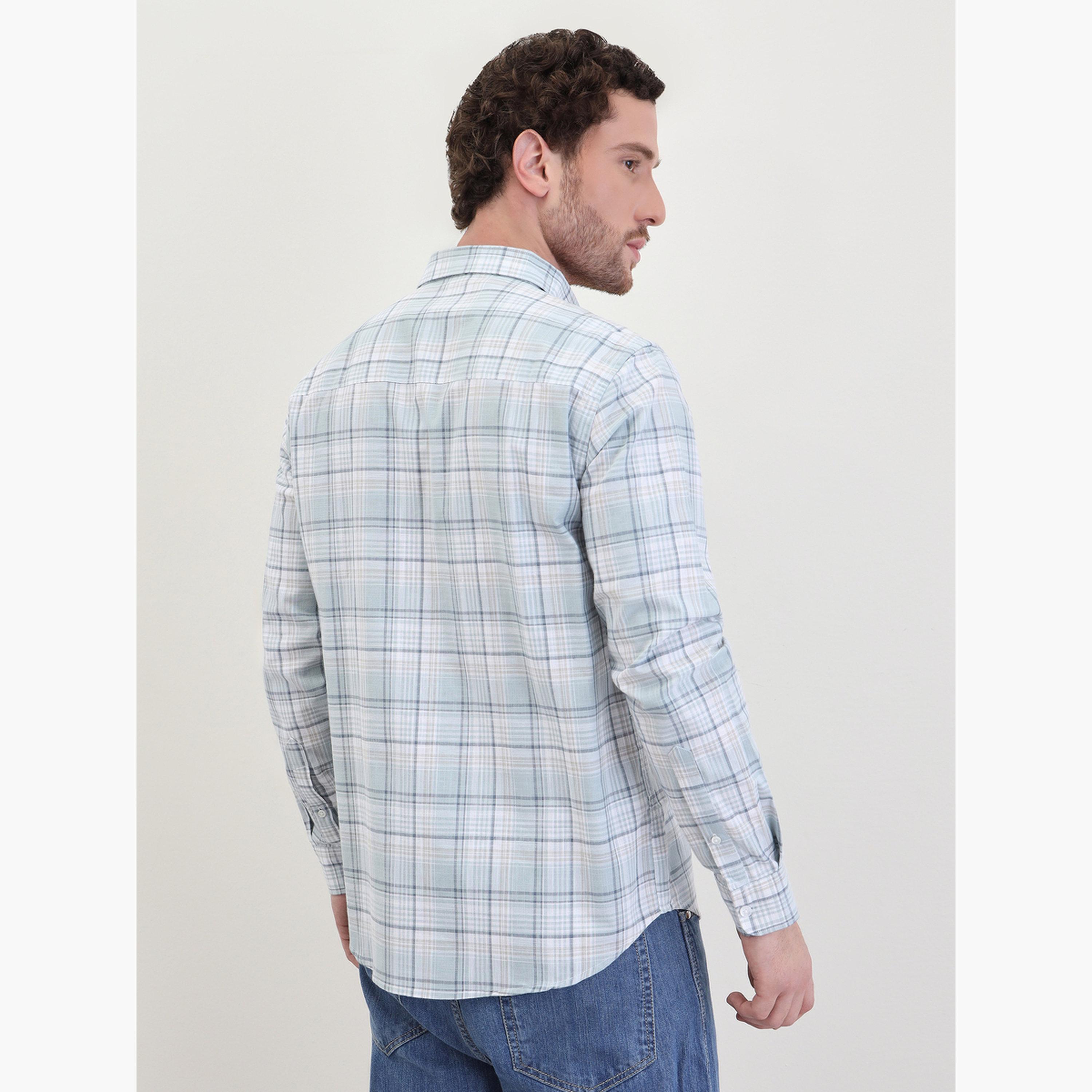 Styli Men Checked Regular Fit Long Sleeve Shirt-men-clothing-shirts-image-5
