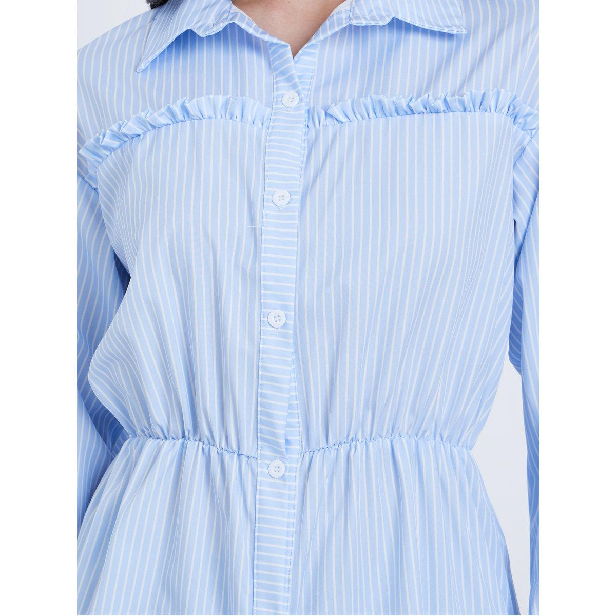 بلوزة مخططة بتفاصيل كتف مزموم-women-clothing-shirtsandblouses-shirts-image-3
