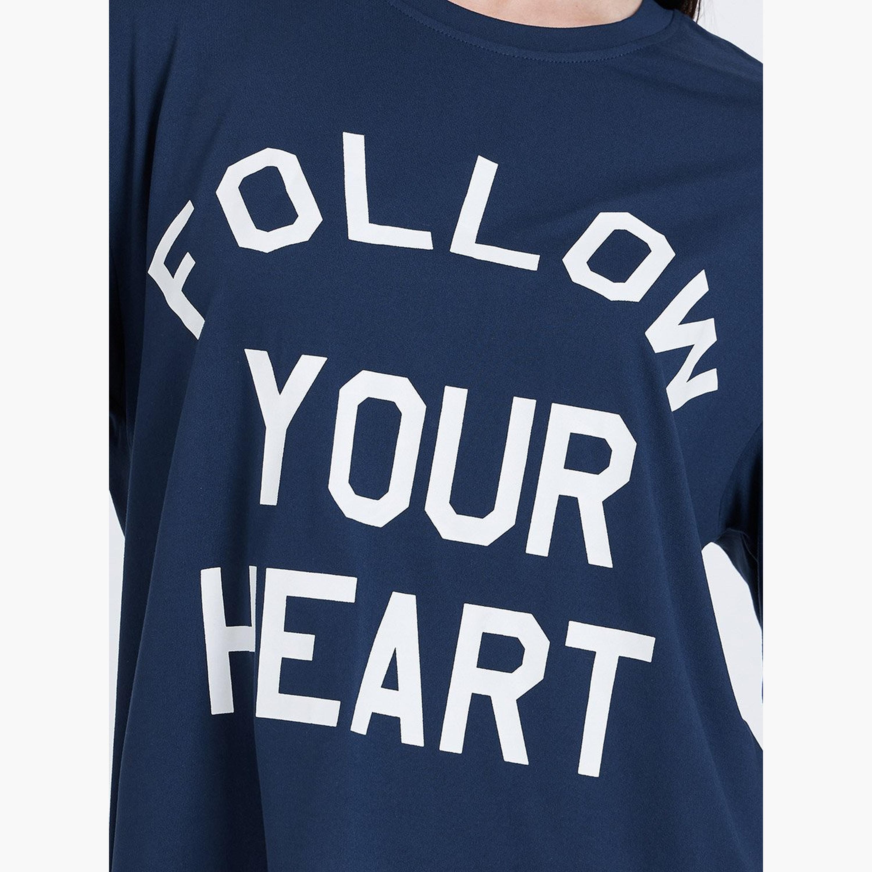 تيك تو - تي شيرت مقاس كبير بطبعة شعار-women-clothing-tshirts-image-3