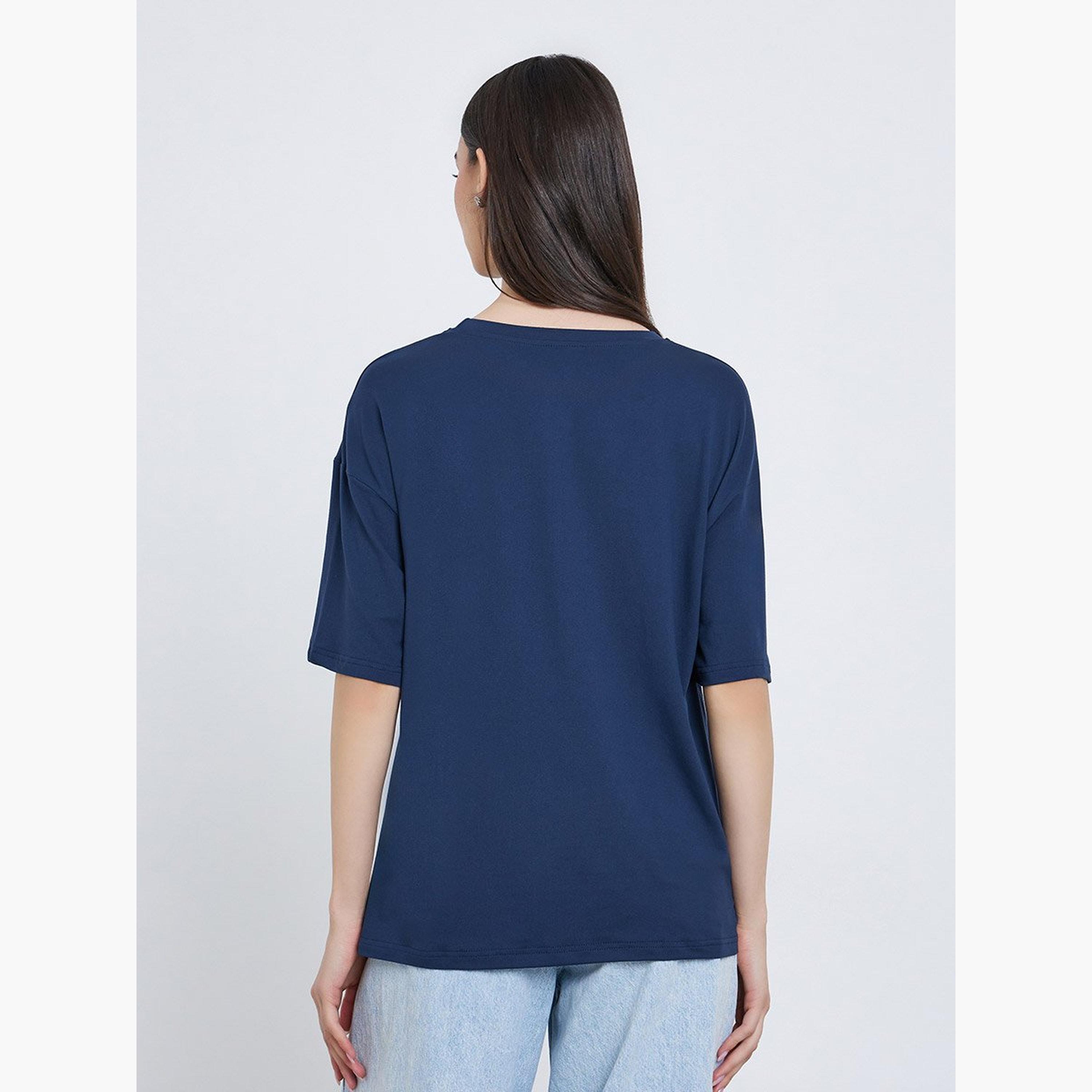 Take Two Slogan Print Oversized T-Shirt-women-clothing-tshirts-image-4