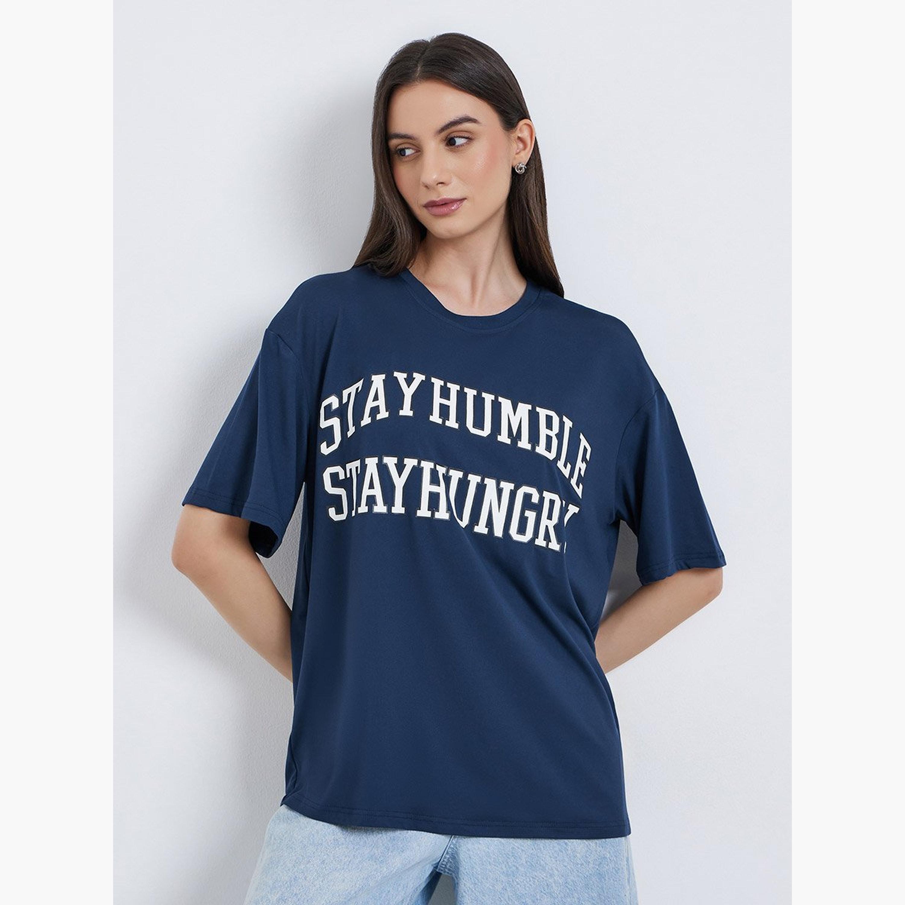 Take Two Slogan Print Oversized T-Shirt-women-clothing-tshirts-image-1