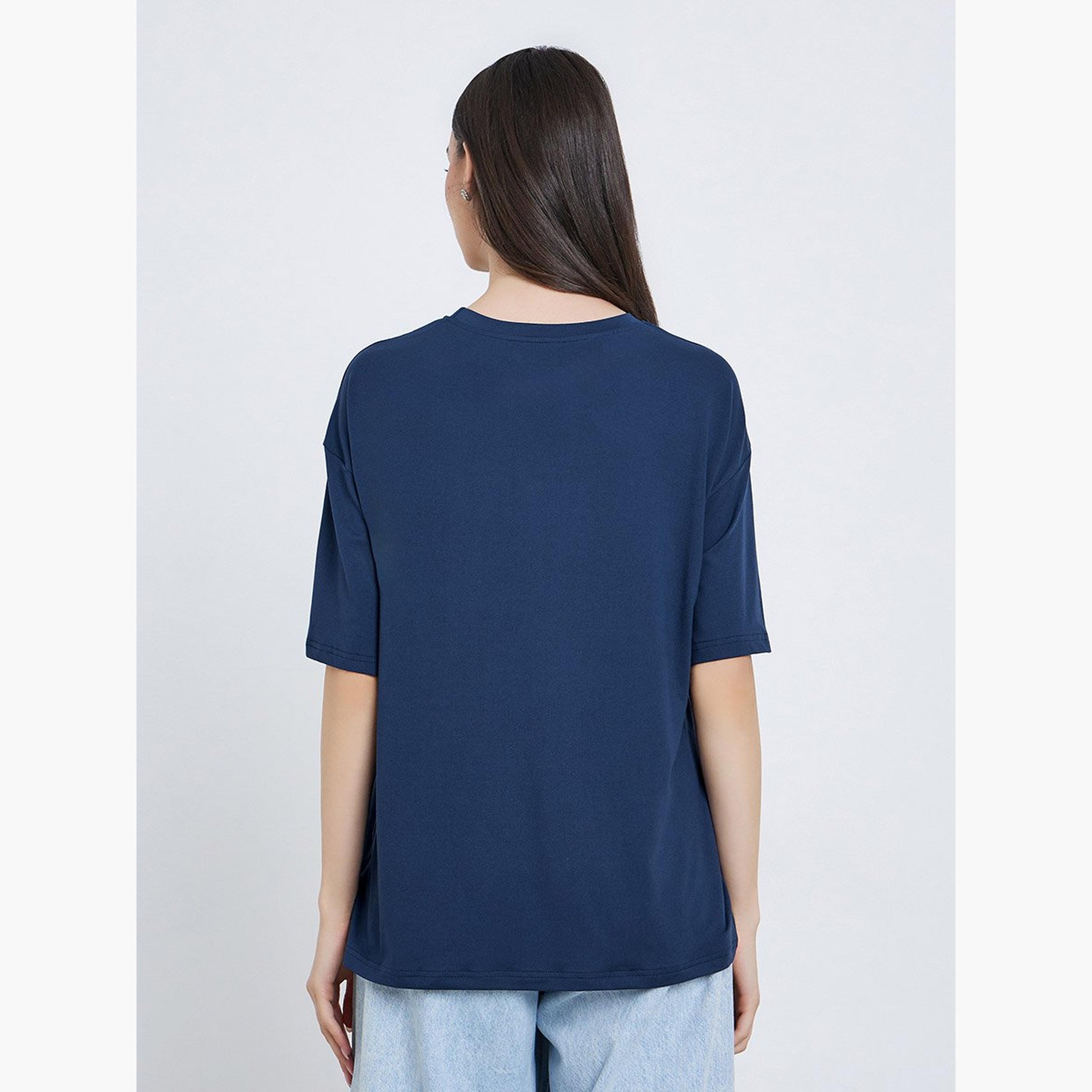 Take Two Slogan Print Oversized T-Shirt-women-clothing-tshirts-image-4