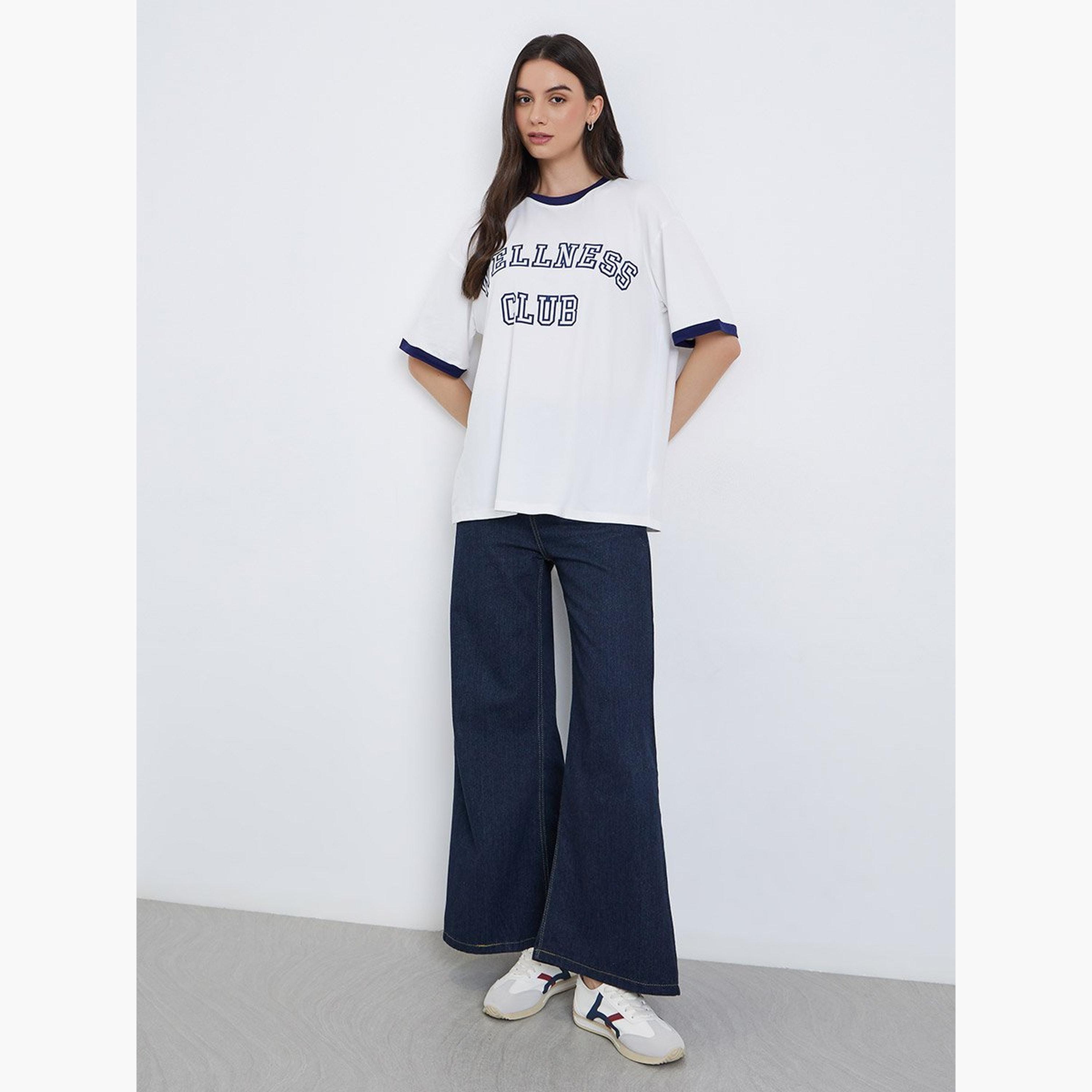 Take Two Slogan Print Oversized T-Shirt-women-clothing-tshirts-image-1