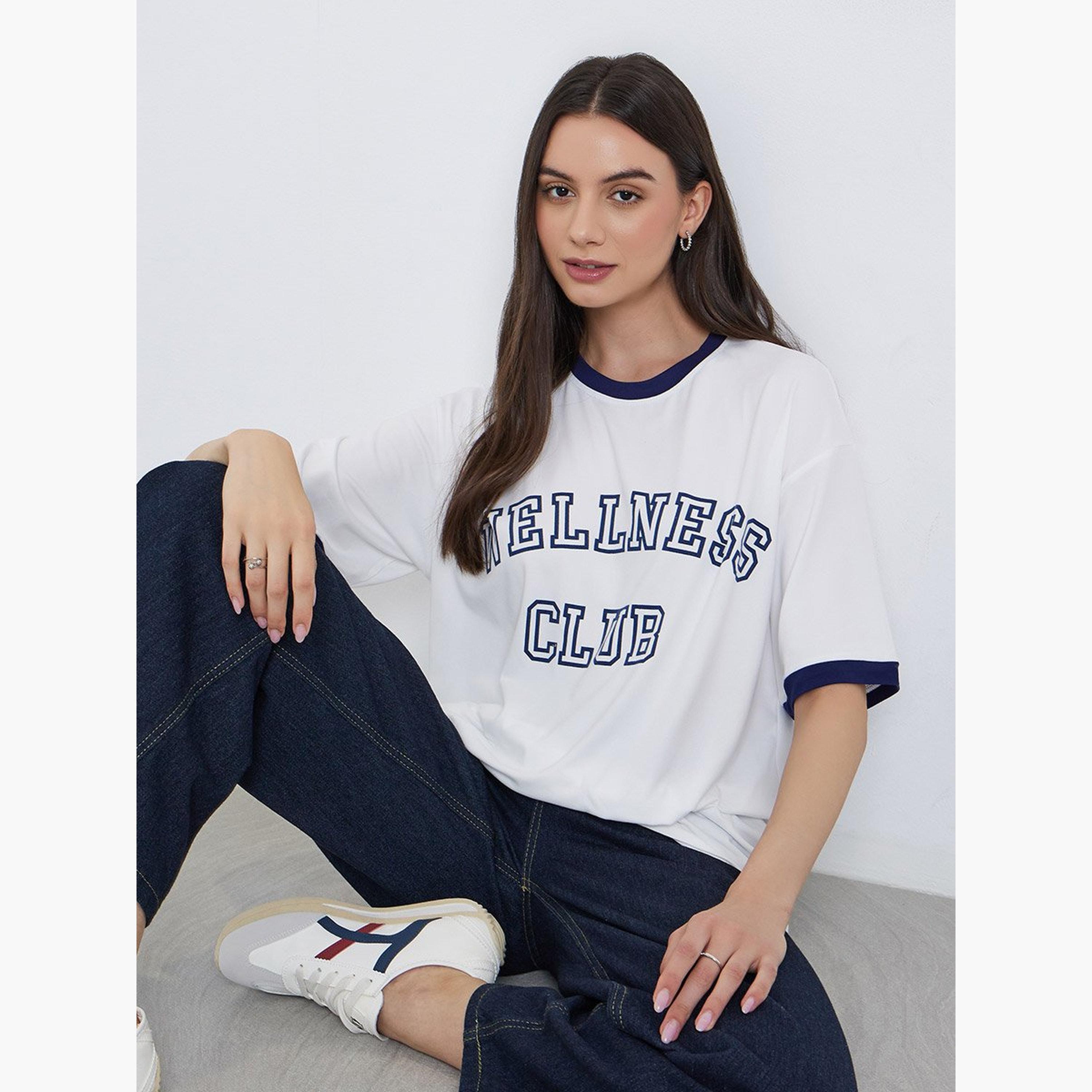 Take Two Slogan Print Oversized T-Shirt-women-clothing-tshirts-image-2
