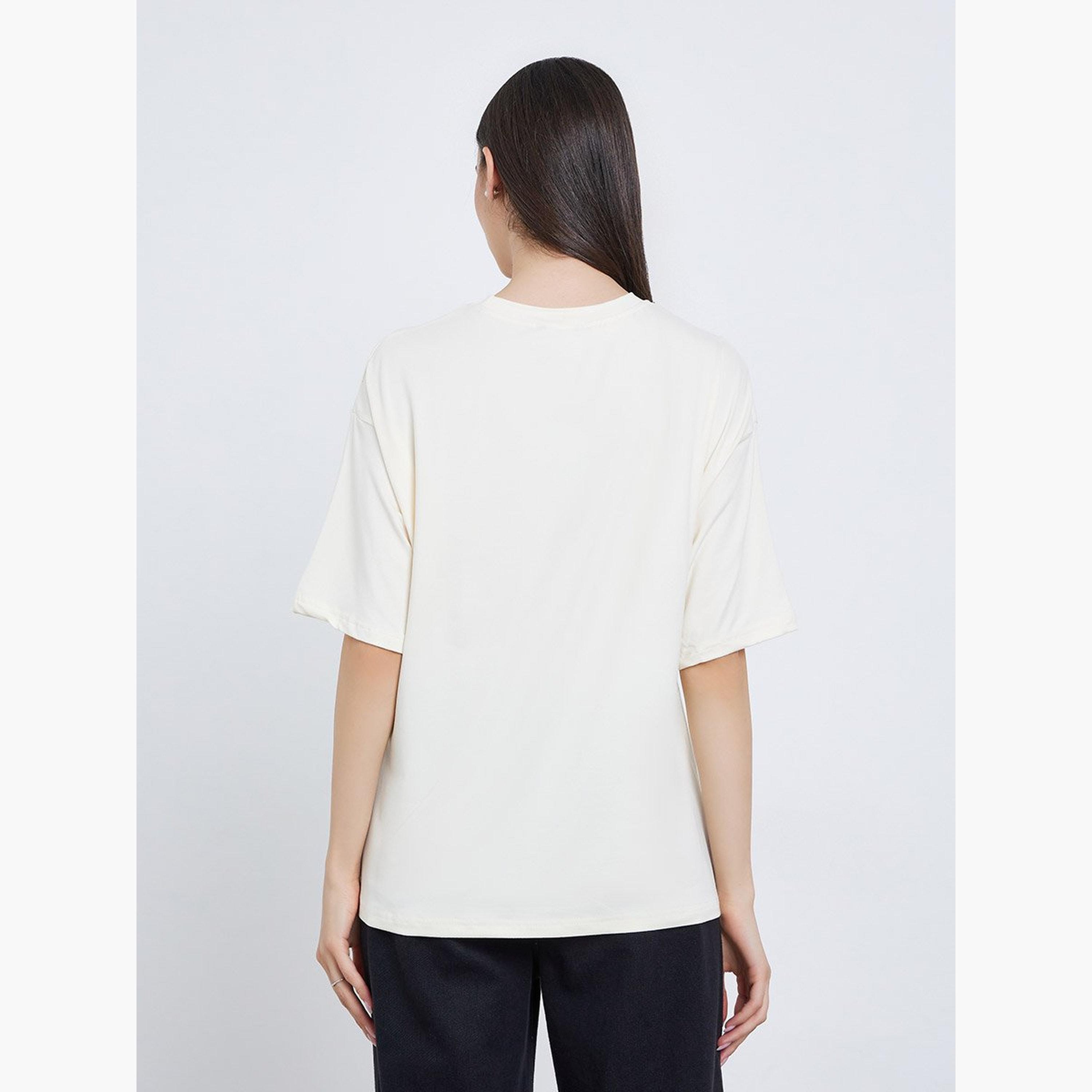 Take Two Slogan Print Oversized T-Shirt-women-clothing-tshirts-image-4