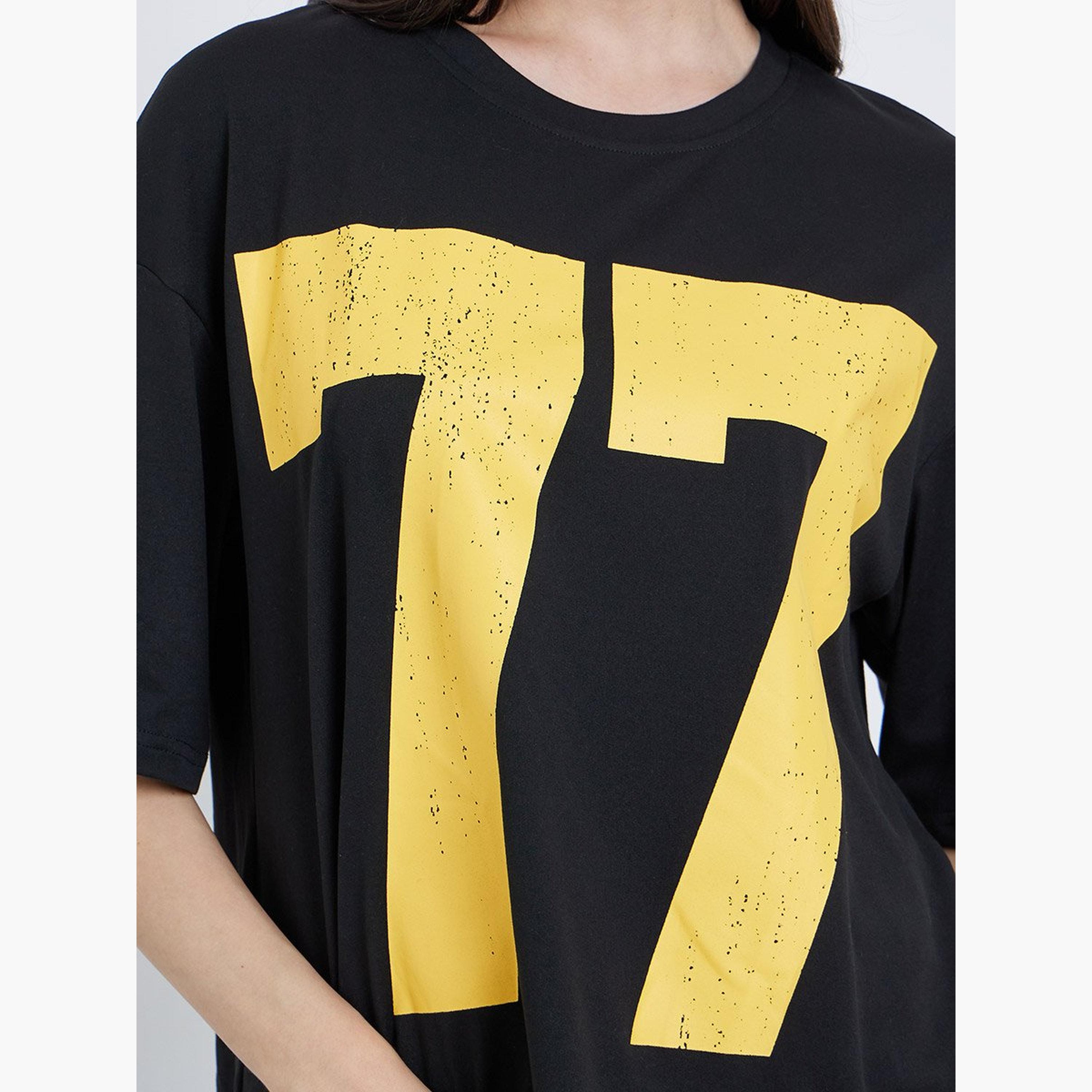 تيك تو - تي شيرت مقاس كبير بطبعة جرافيكية-women-clothing-tshirts-image-3