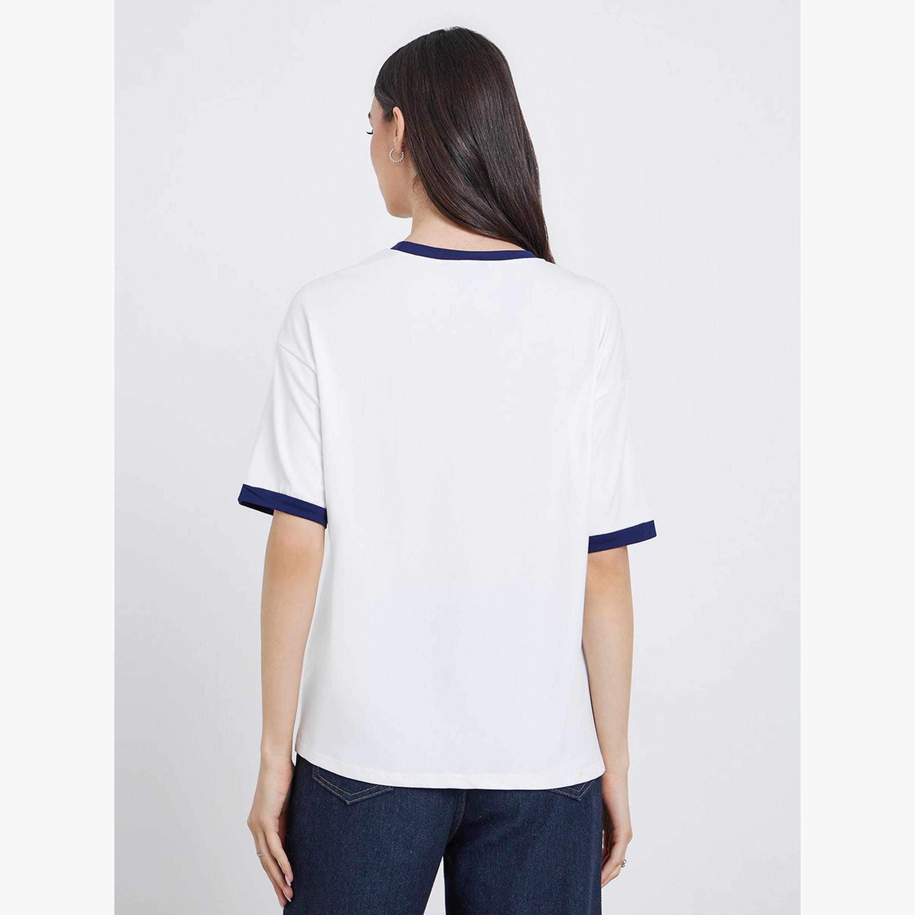 Take Two Contrast Trim Short Sleeve Oversized T-Shirt-women-clothing-tshirts-image-4