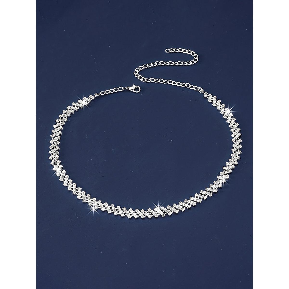 Take Two Silver Embellished Link Necklace-women-watchesandjewellery-jewellery-necklacesandpendants-image-6