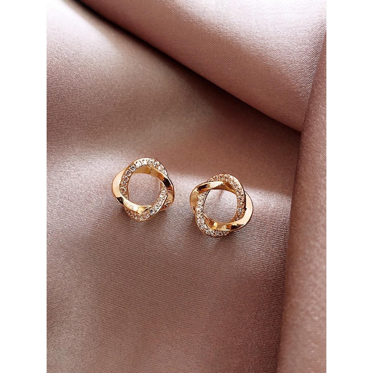 Take Two Embellished Twist Circle Earrings-women-watchesandjewellery-jewellery-earrings-image-3