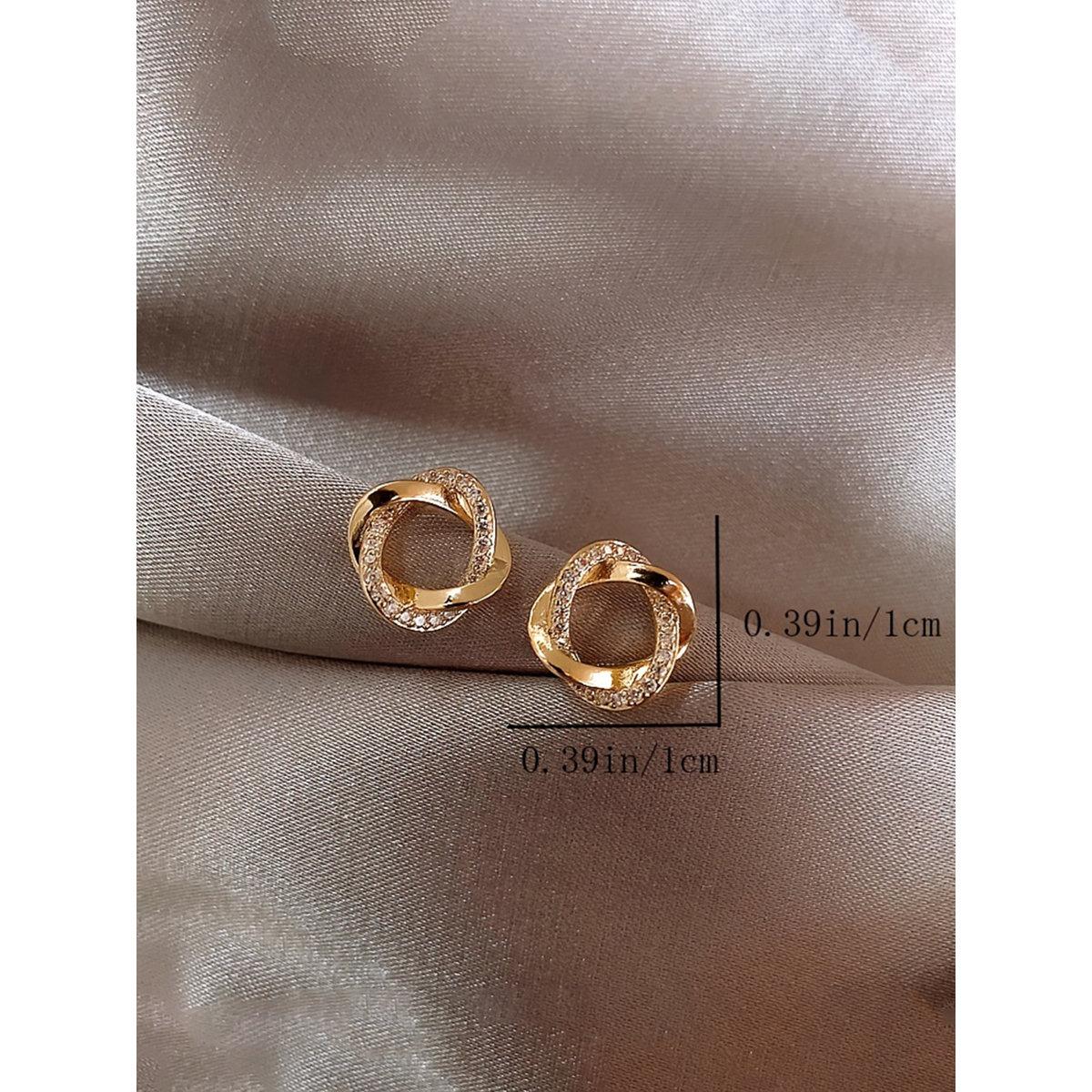 Take Two Embellished Twist Circle Earrings-women-watchesandjewellery-jewellery-earrings-image-5