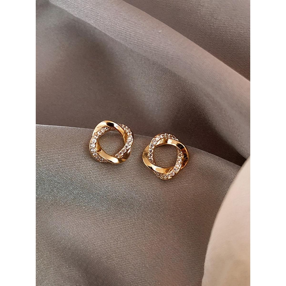 Take Two Embellished Twist Circle Earrings-women-watchesandjewellery-jewellery-earrings-image-6