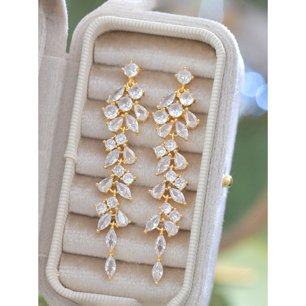 Take Two Floral Rhinestone Drop Earrings-women-watchesandjewellery-jewellery-earrings-image-6