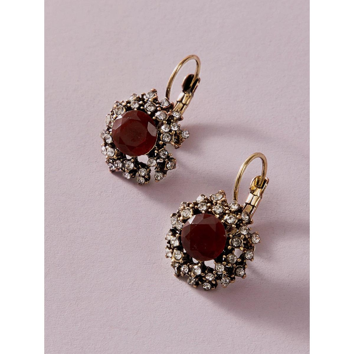 Take Two Embellished Huggie Earrings-women-watchesandjewellery-jewellery-earrings-image-3