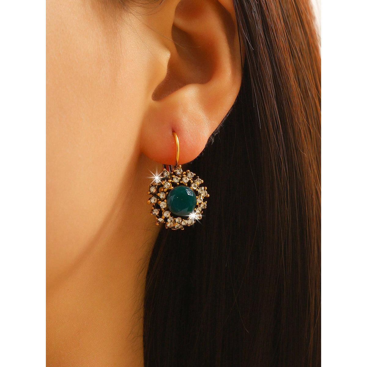 Take Two Embellished Huggie Earrings-women-watchesandjewellery-jewellery-earrings-image-1