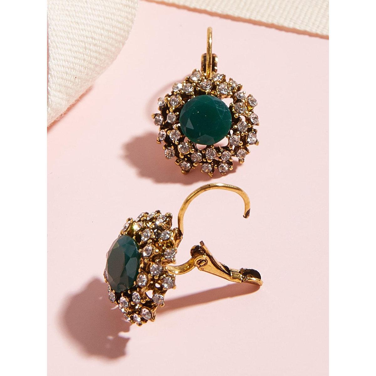 Take Two Embellished Huggie Earrings-women-watchesandjewellery-jewellery-earrings-image-5